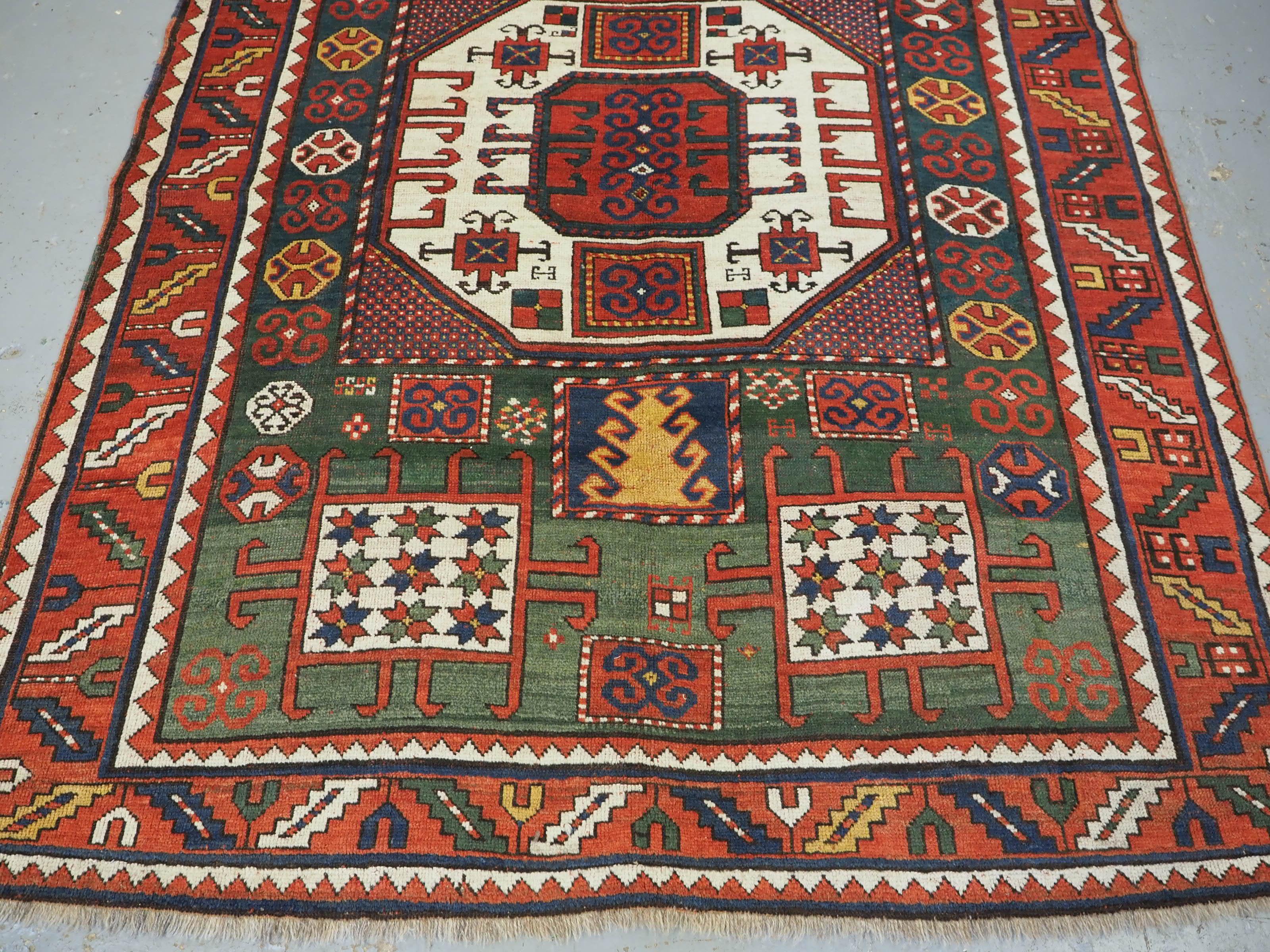 Antique Caucasian Karachov Kazak Rug 2