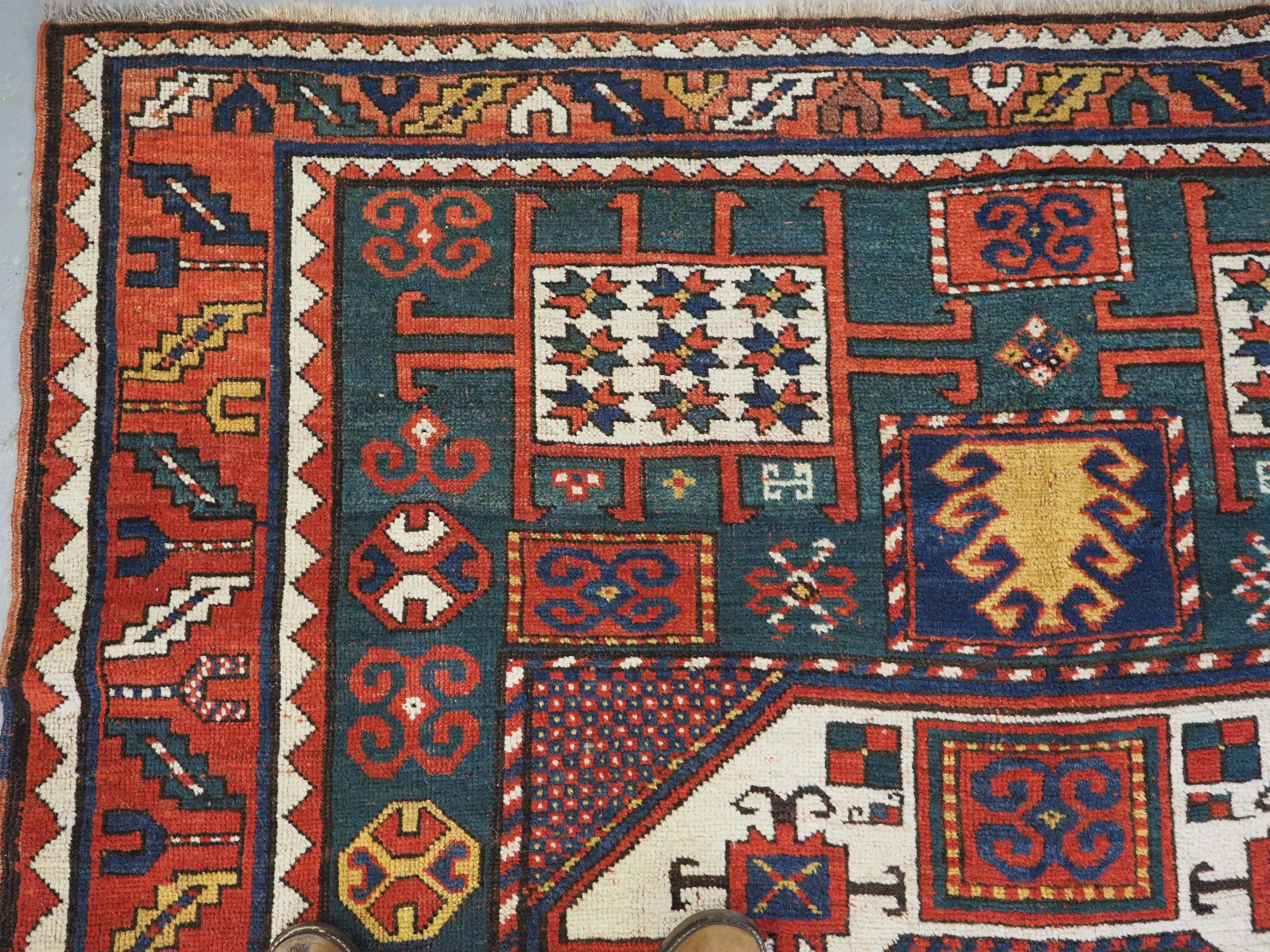 Antique Caucasian Karachov Kazak Rug 3