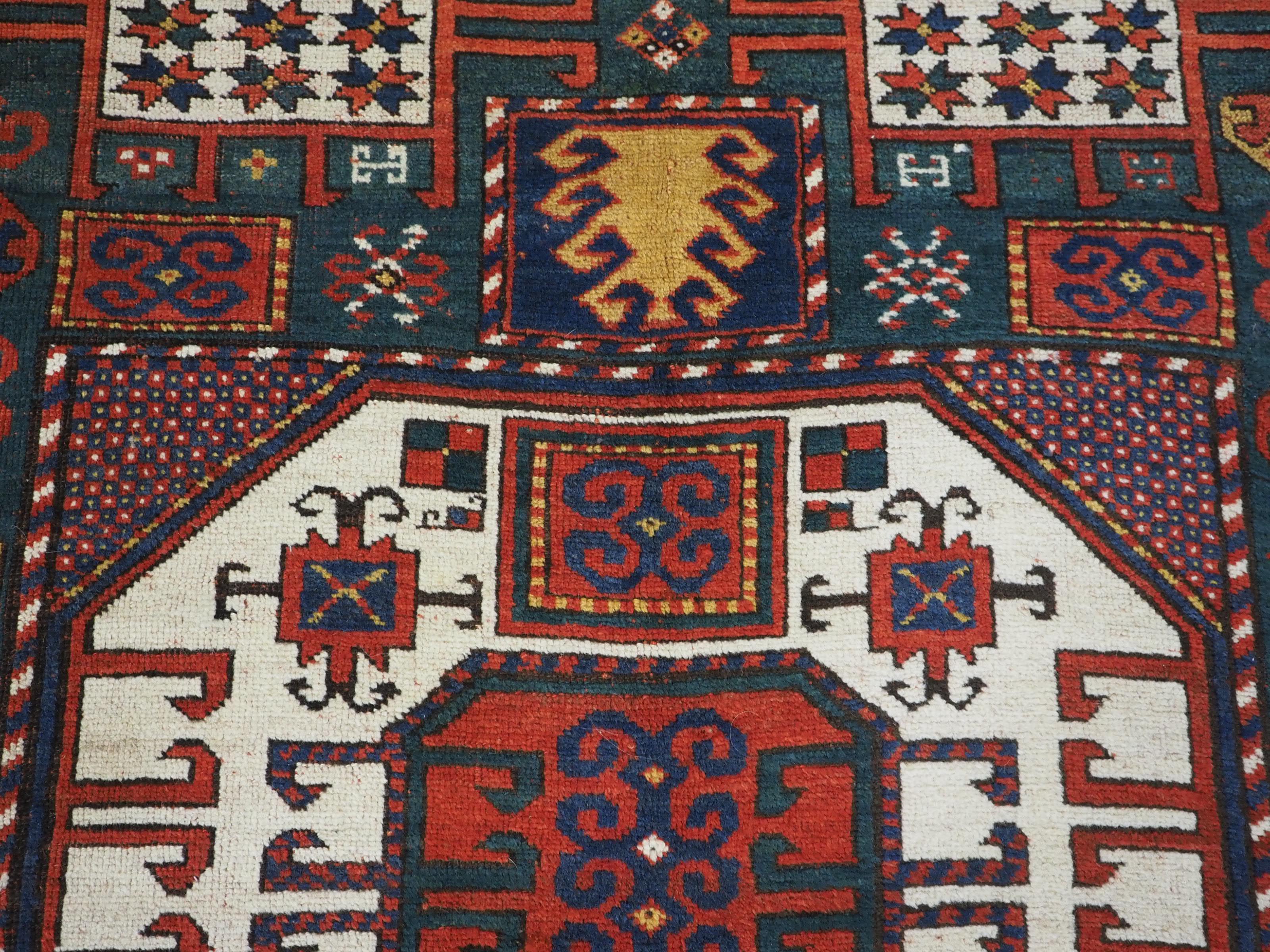 Antique Caucasian Karachov Kazak Rug 5