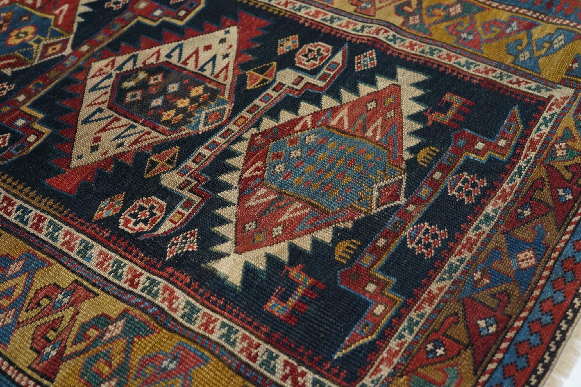 Caucasien Tapis Karakashli caucasien ancien 2'9'' x 5'0