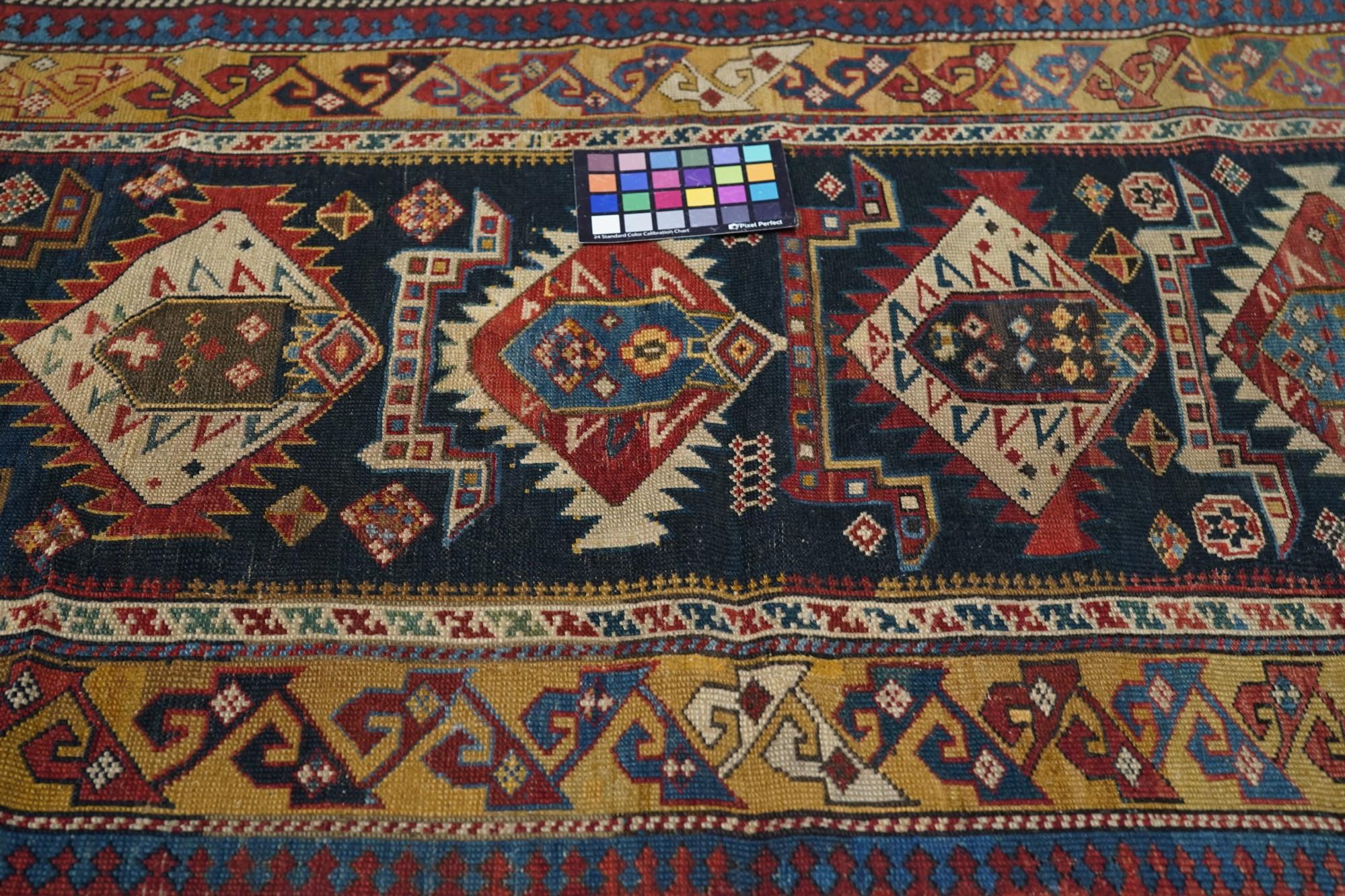 Laine Tapis Karakashli caucasien ancien 2'9'' x 5'0