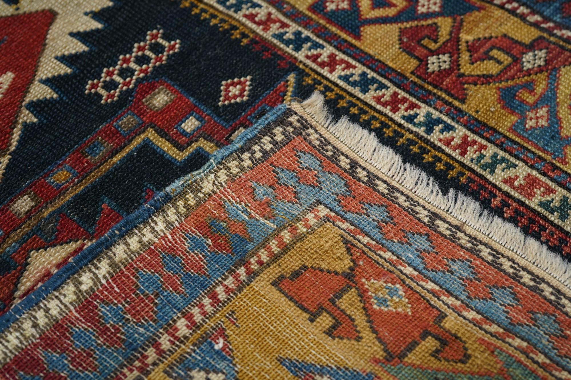 Tapis Karakashli caucasien ancien 2'9'' x 5'0