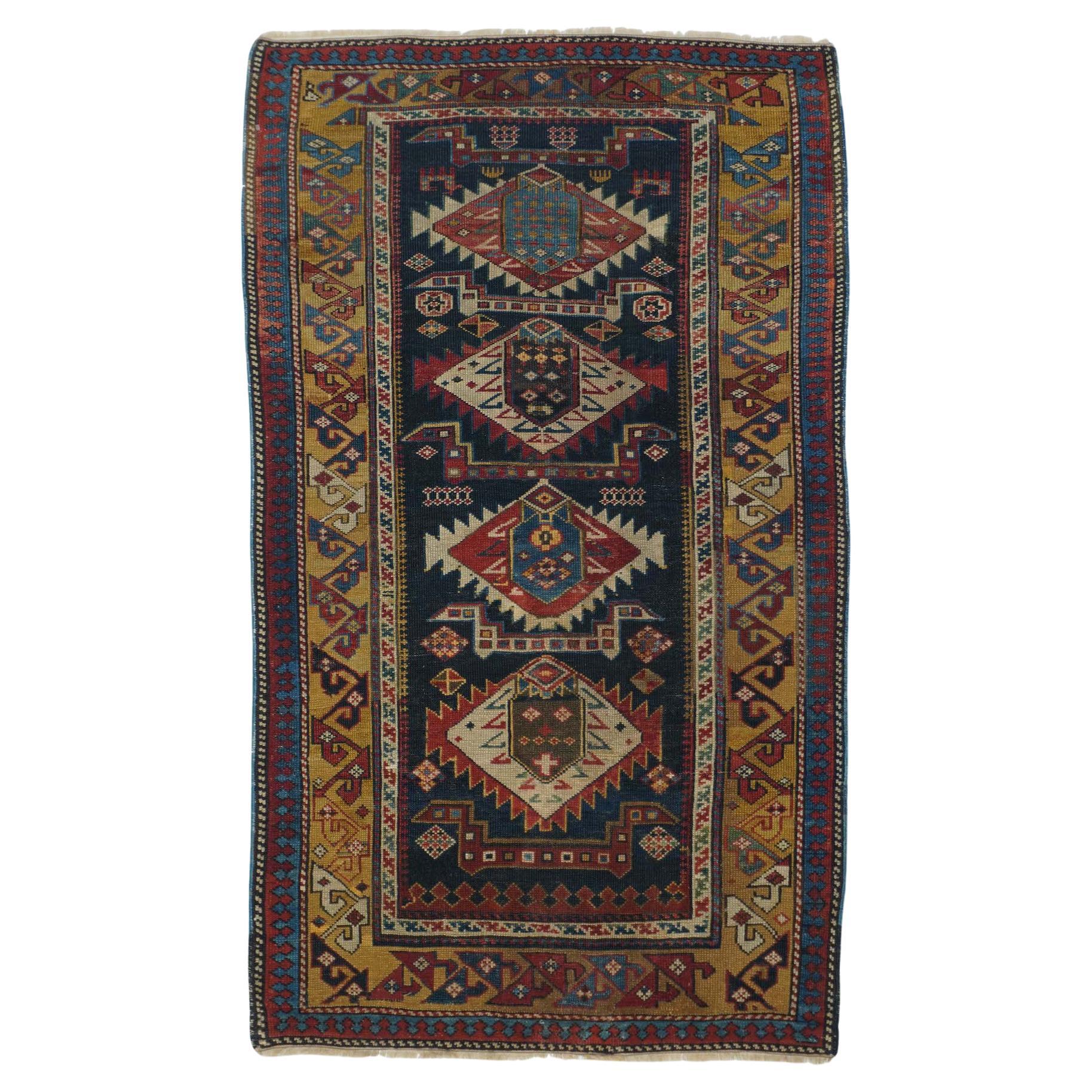 Alfombra antigua caucásica Karakashli 2'9'' x 5'0