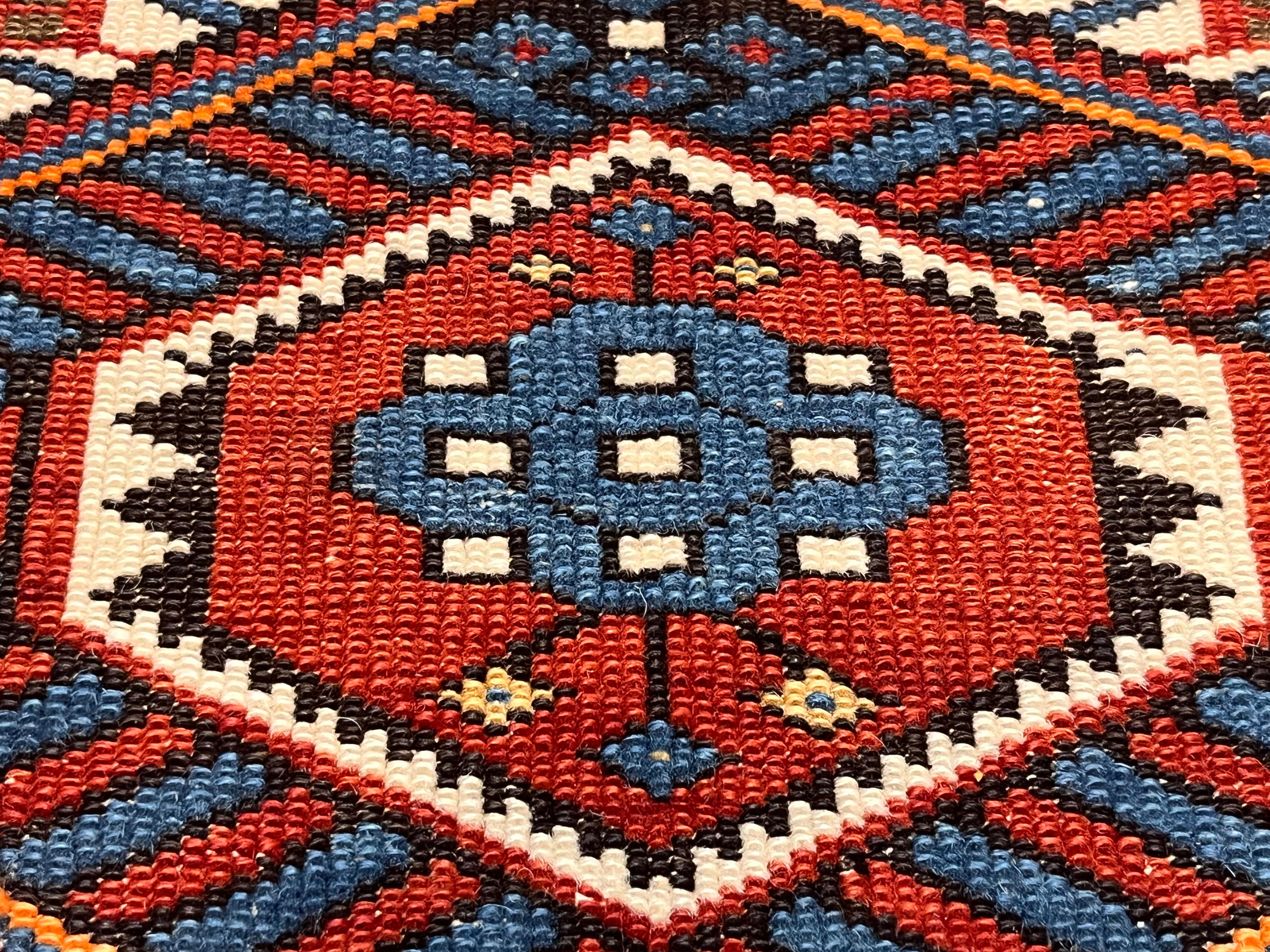 Alfombra antigua caucásica Karakashli 3'11