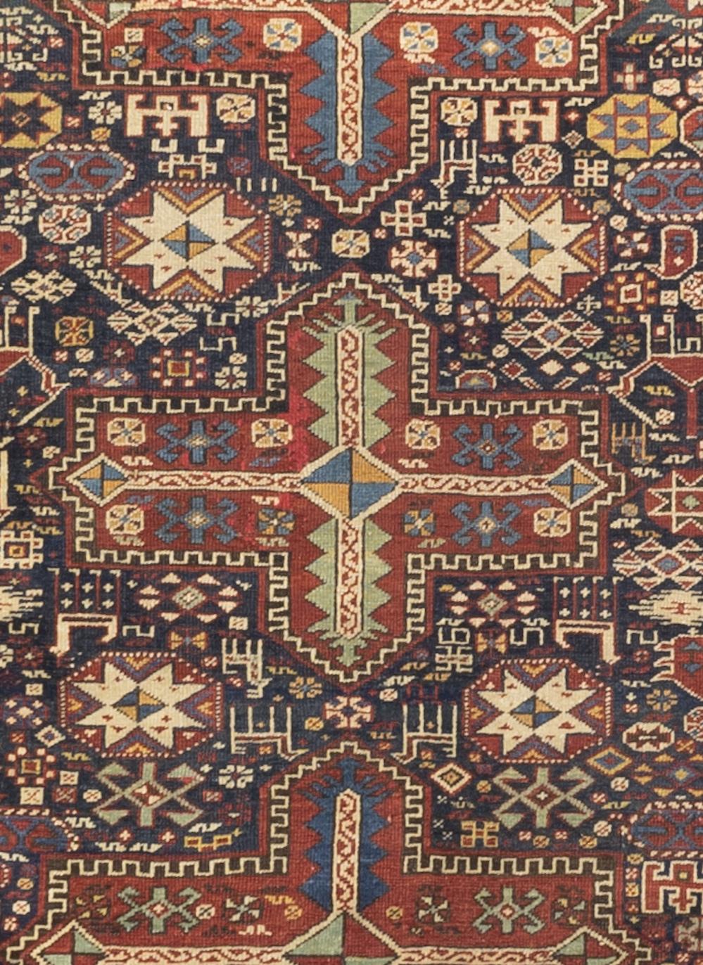 Tappeto antico Karakashli caucasico 3'4
