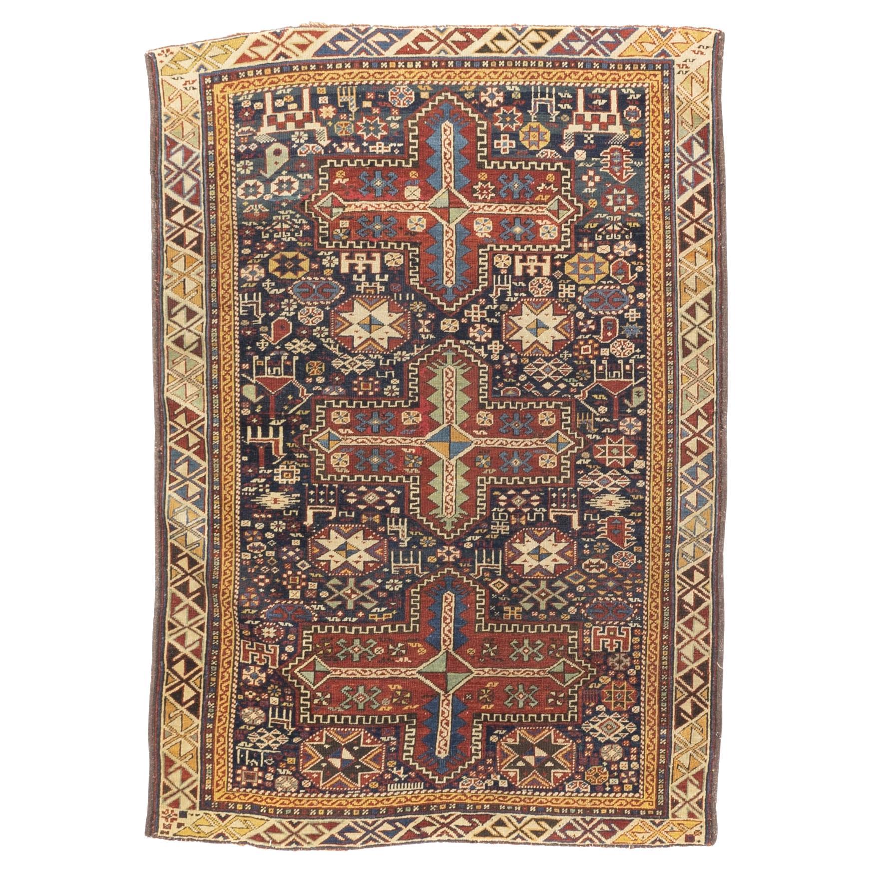 Tapis caucasien antique Karakashli 3'4" x 4'10"