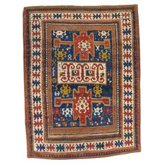 Antique Caucasian Kazak Borcholo Rug 4'9'' x 6'3''