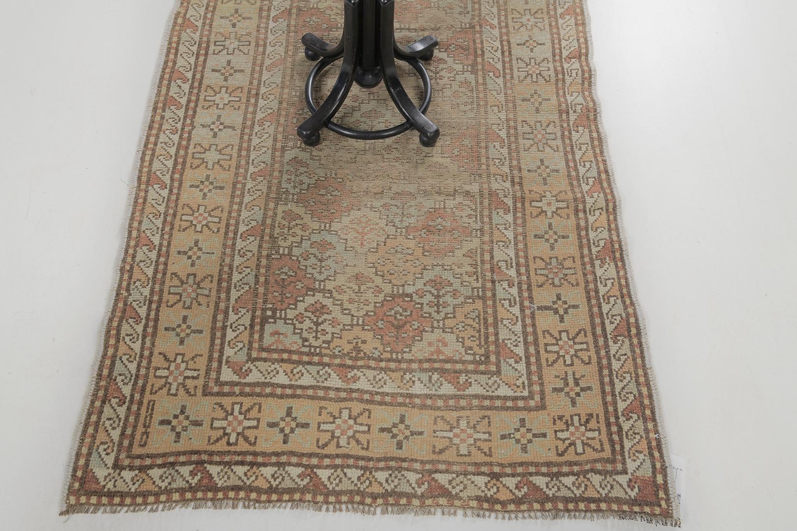 Hand-Knotted Antique Caucasian Kazak by Mehraban Rugs For Sale
