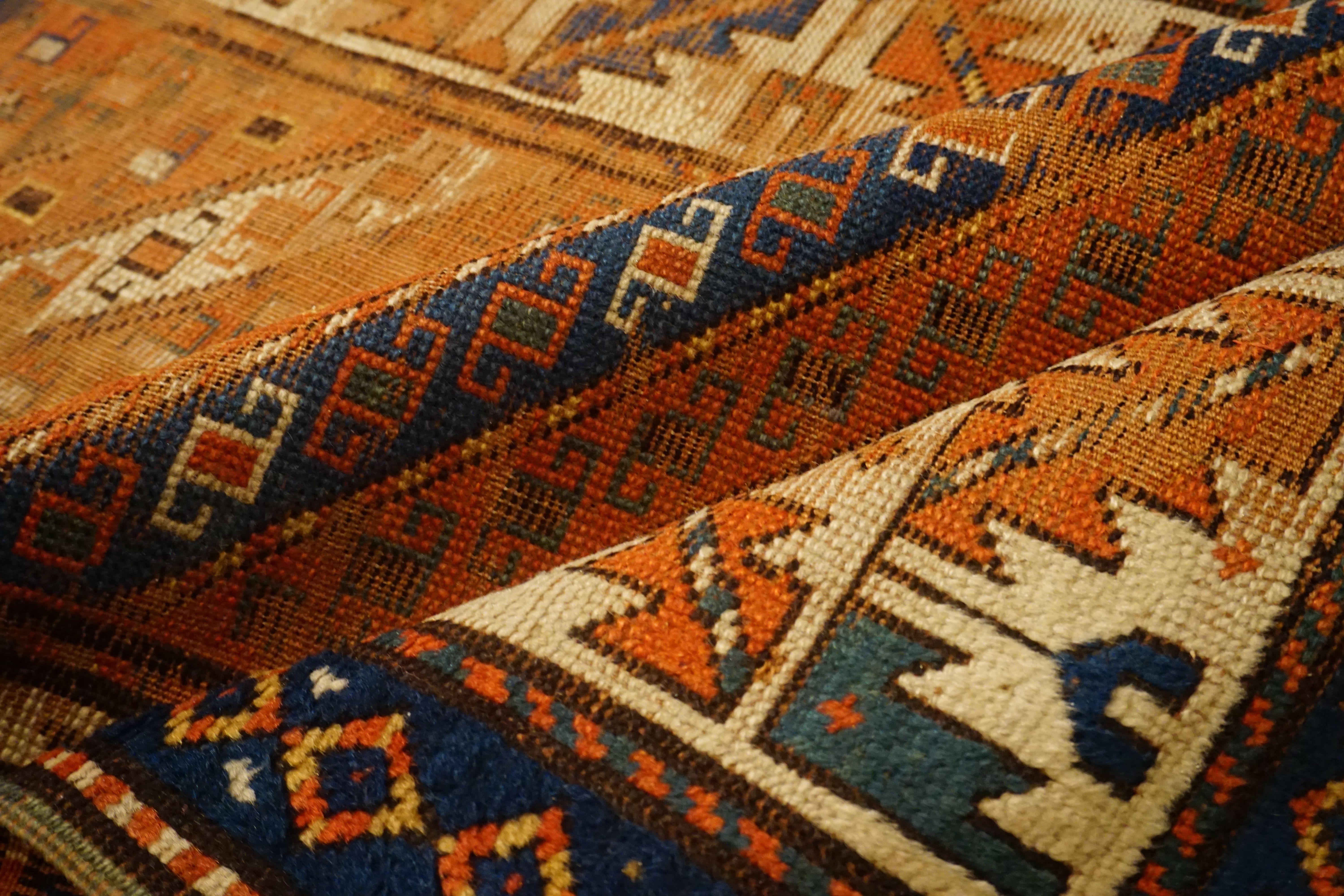 Antique Caucasian Kazak Carpet, circa 1890 For Sale 1