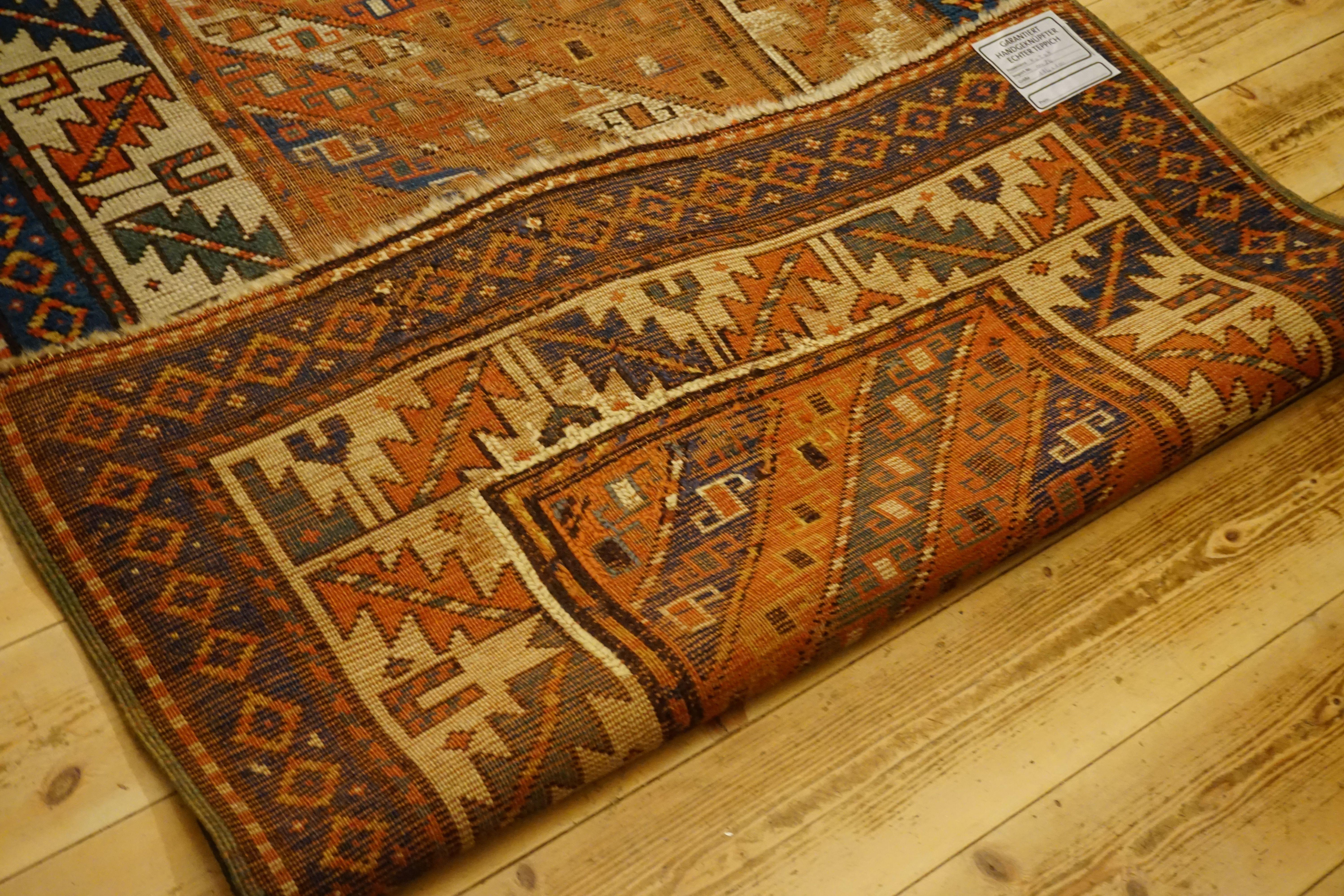 Antique Caucasian Kazak Carpet, circa 1890 For Sale 2
