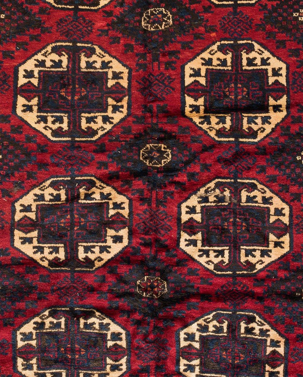 This lovely antique Caucasian Kazak carpet measures 4.8 x 9.5 ft and is from the 1940s. 

  