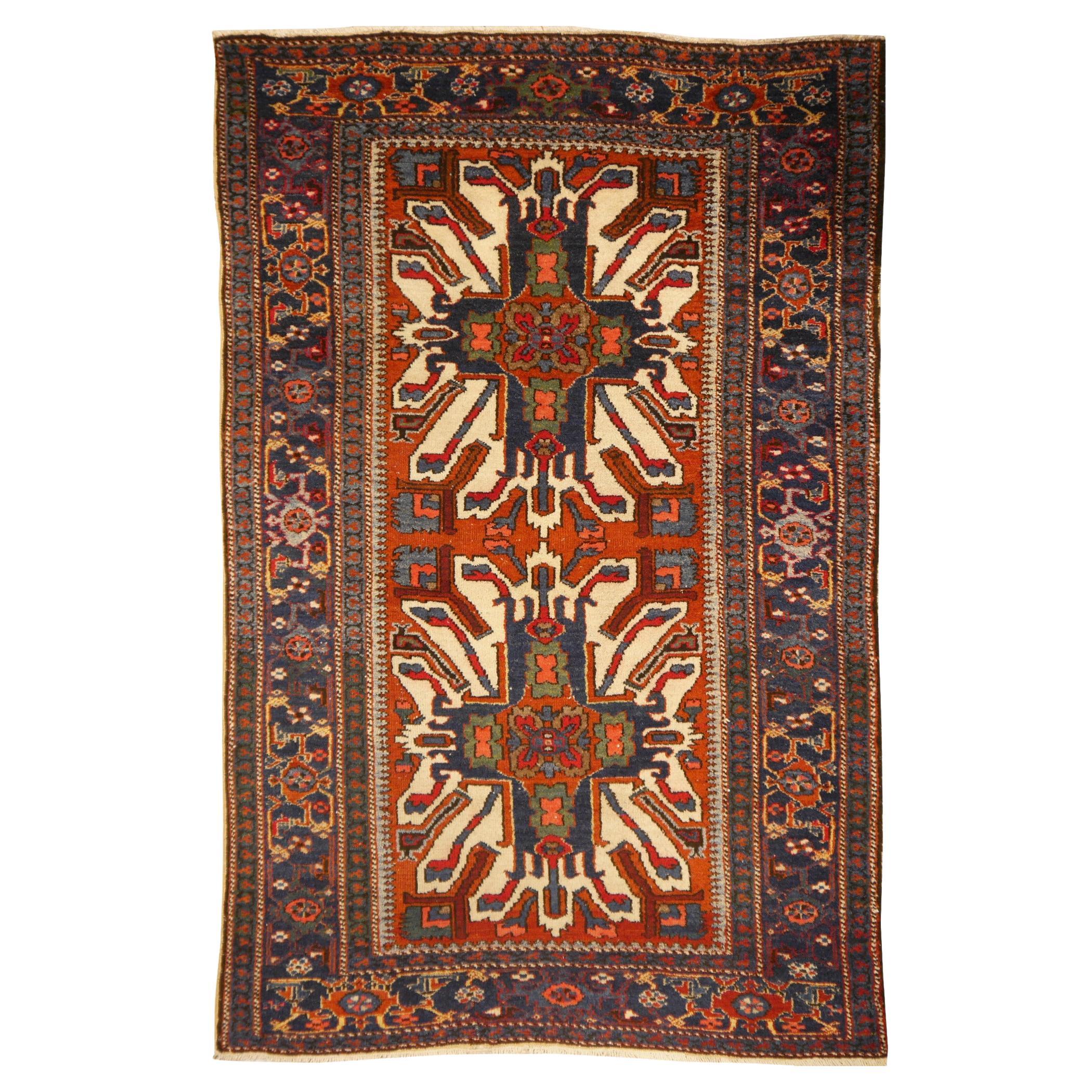 Antique Caucasian Kazak Chelaberd Design Rug from Karaja Djoharian Collection For Sale