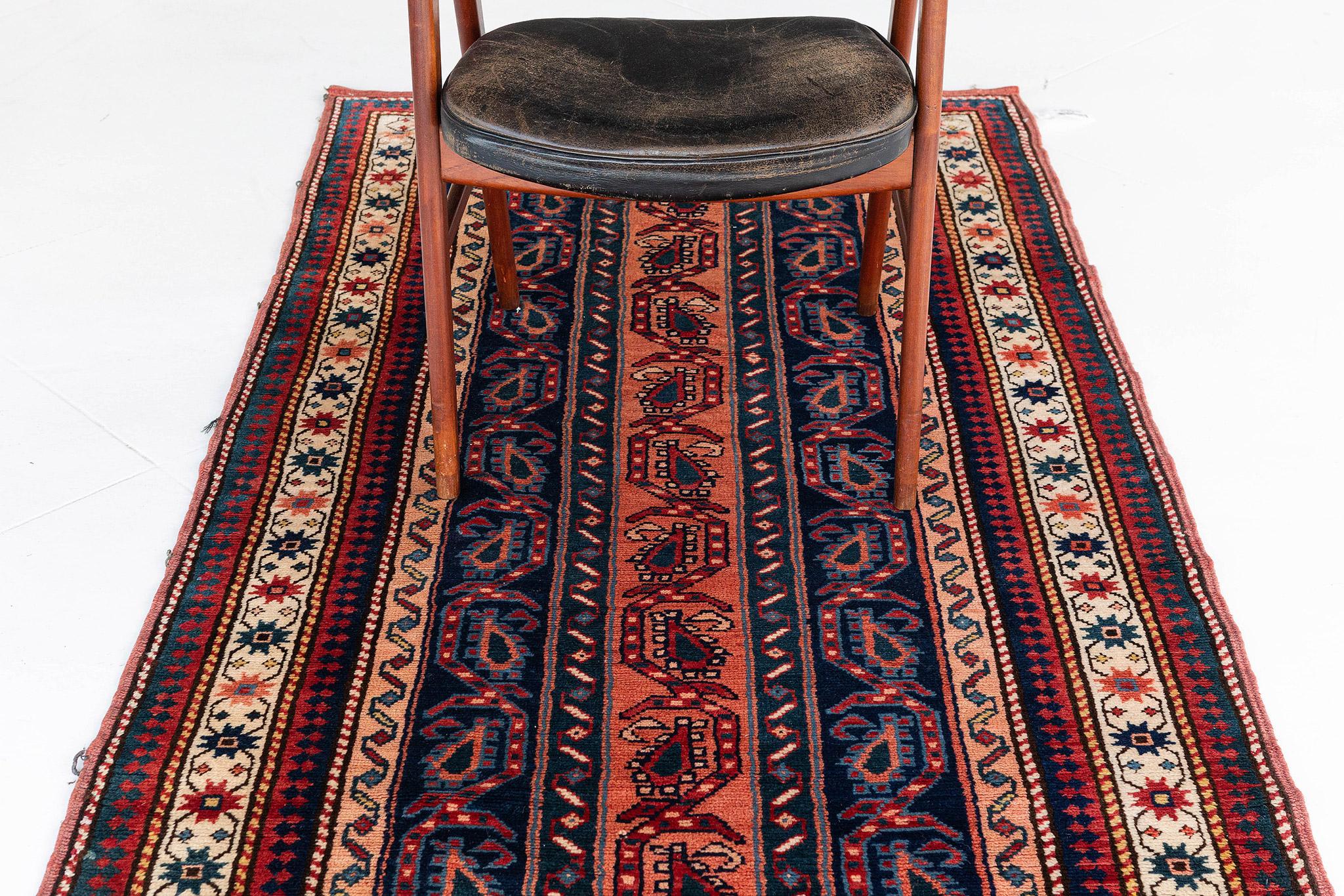 Hand-Knotted Antique Caucasian Kazak For Sale