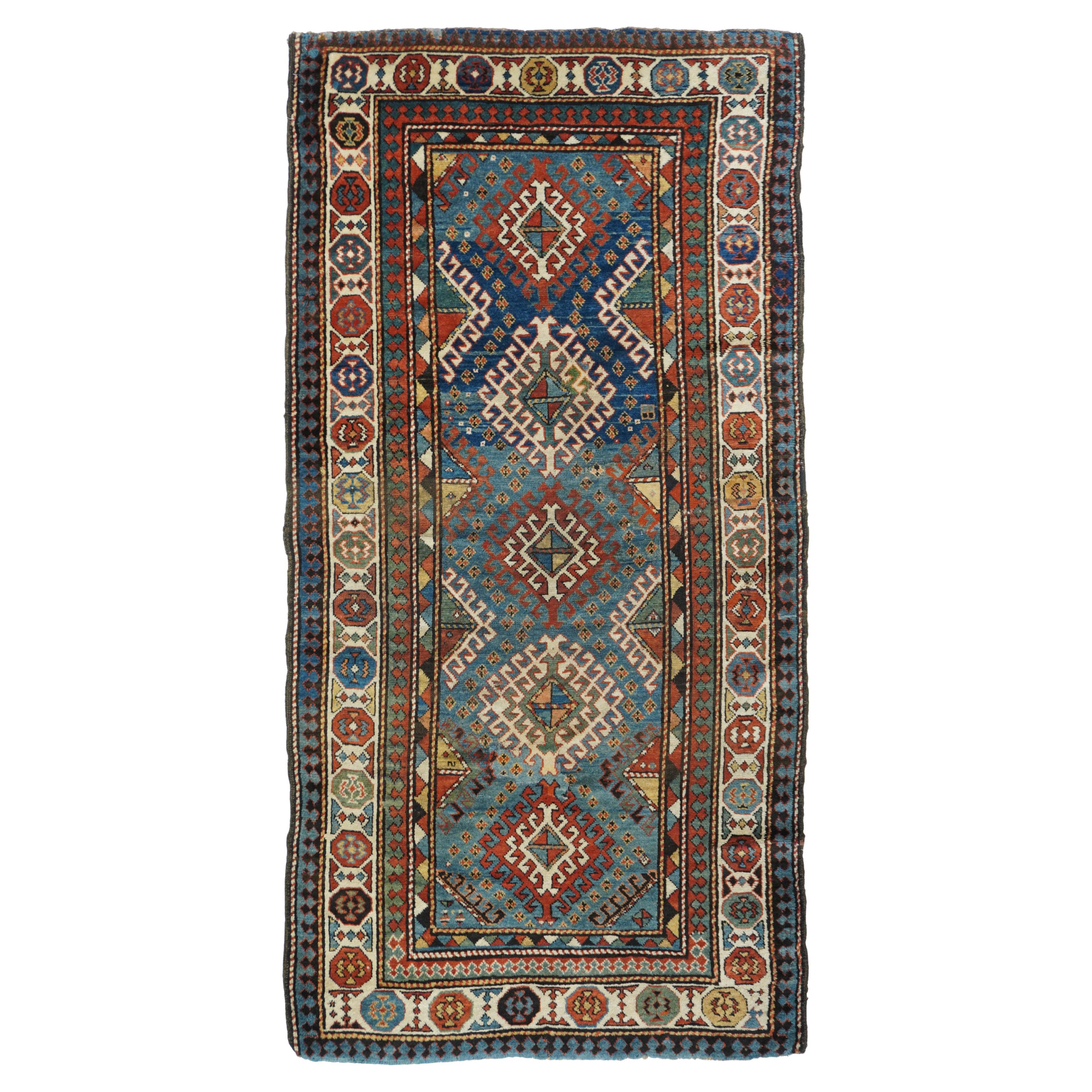 Antique Caucasian Kazak Rug 3'10'' x 7'7''
