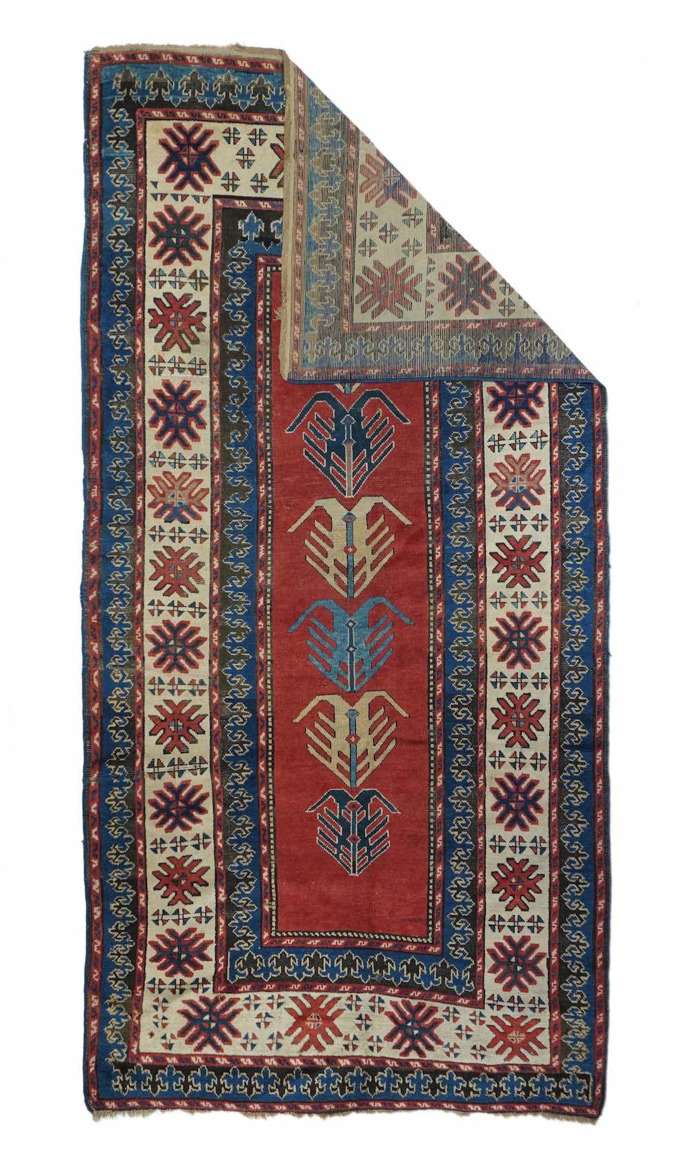 The Caucasian carpets are from the areas south, east and north of the mountain chain of the Caucasus.

Carpets, made before 1925, can be divided into five groups namely; Kazak, Karabach, Sjirvan, Kuba and Dagestan carpets. The carpets from the