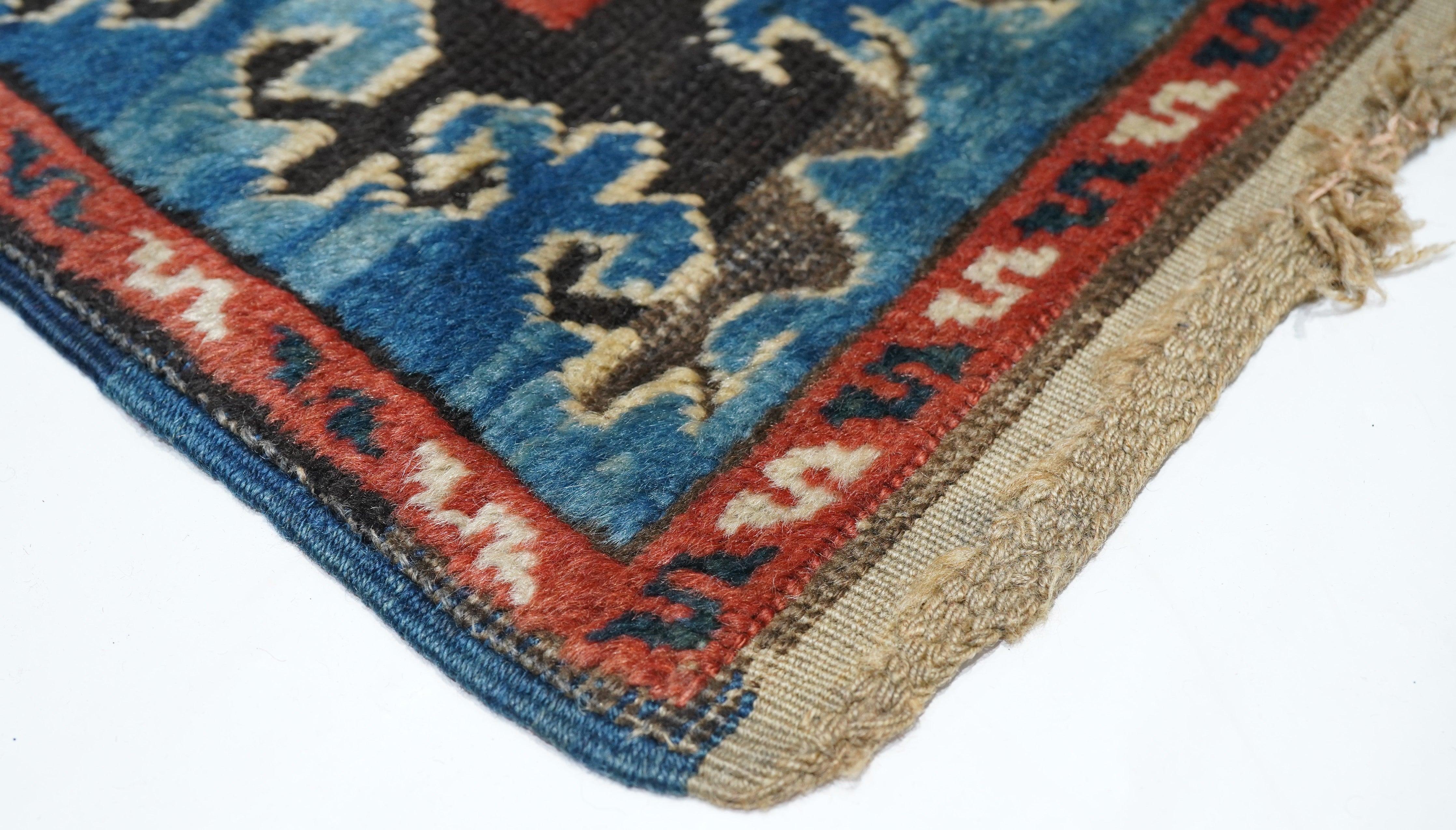 Antique Caucasian Kazak Long Rug 5'2