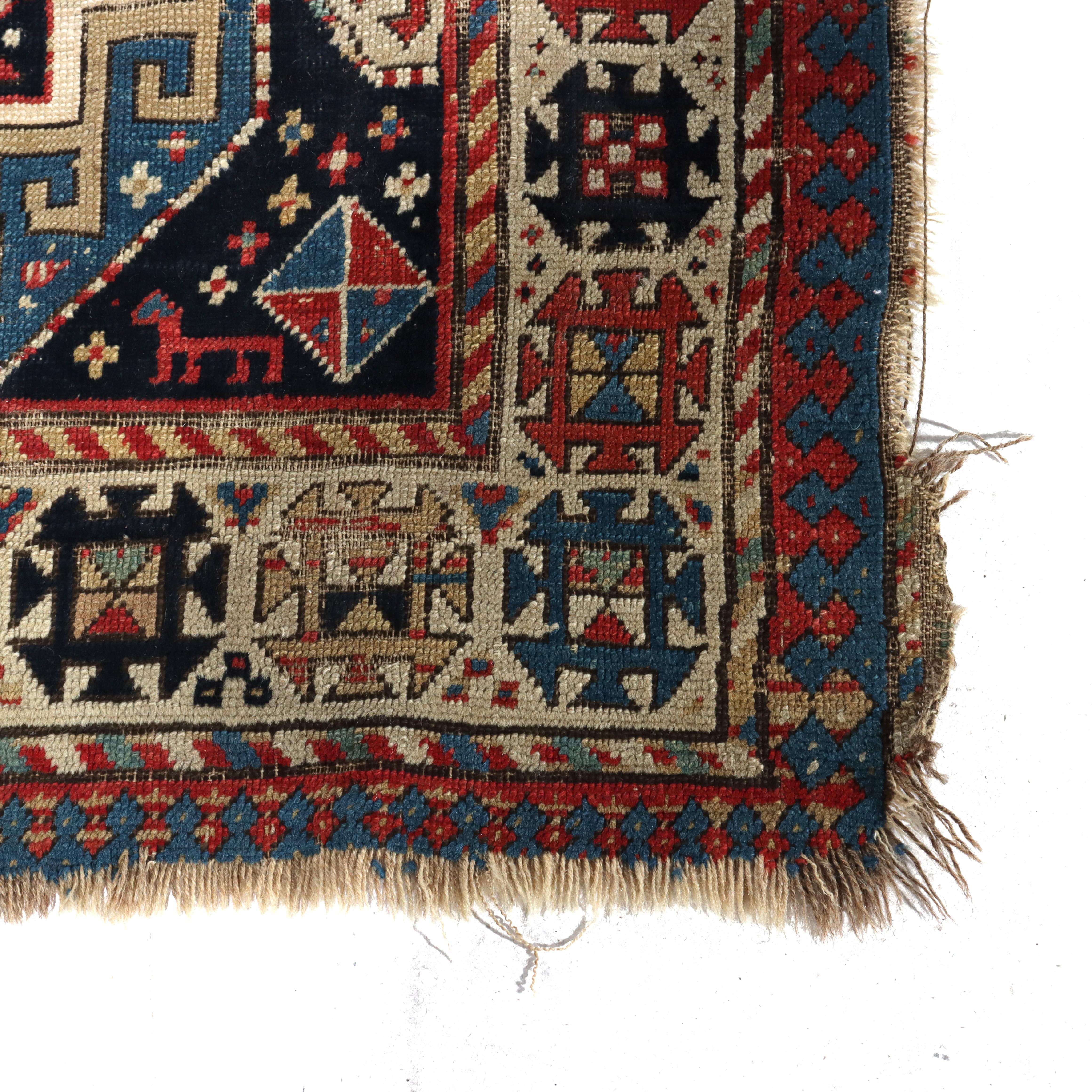 Antiker kaukasischer Kazak Long Rug C1900 (91