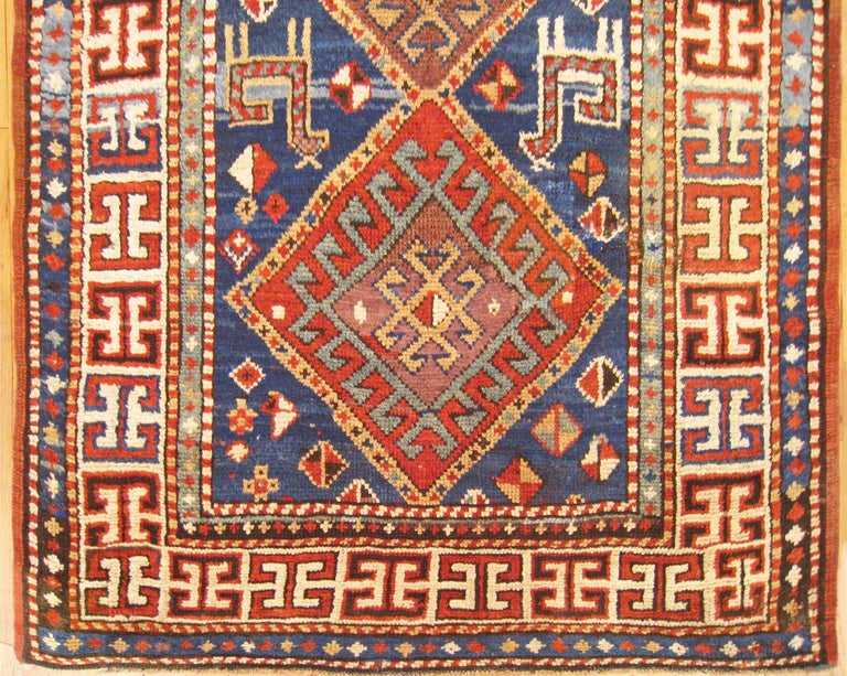 Antique Caucasian Kazak Oriental Rug in Small Size with Multiple ...