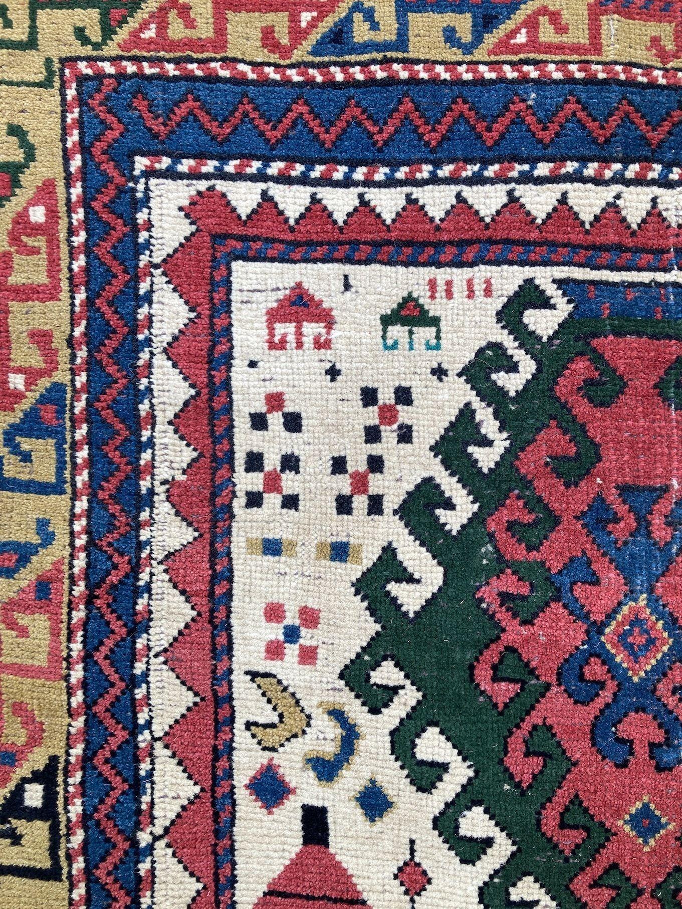 Antique Caucasian Kazak Rug 1.82m x 0.97m For Sale 4