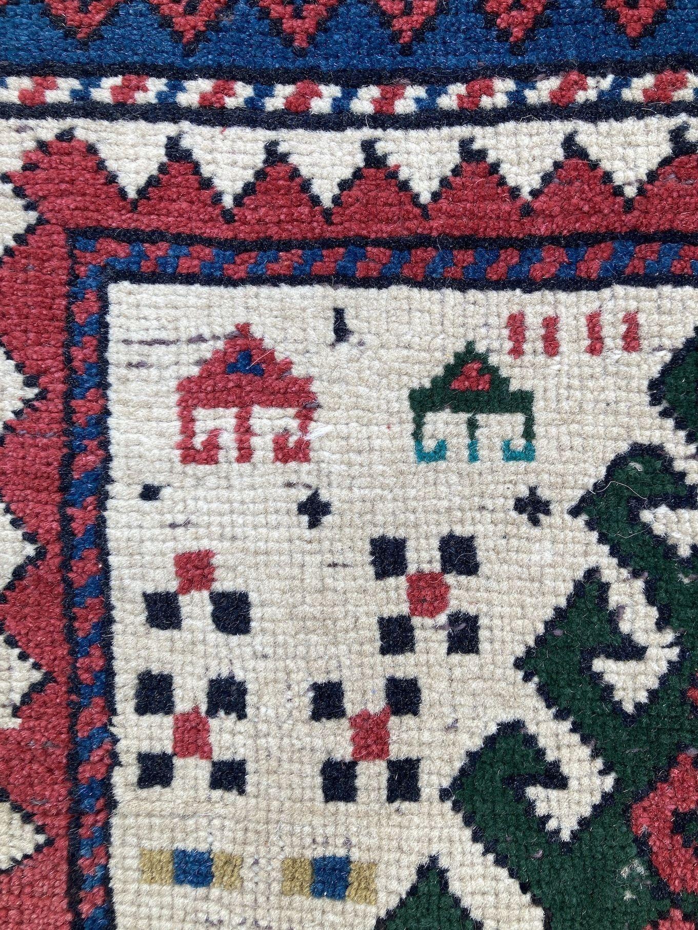 Antique Caucasian Kazak Rug 1.82m x 0.97m For Sale 5