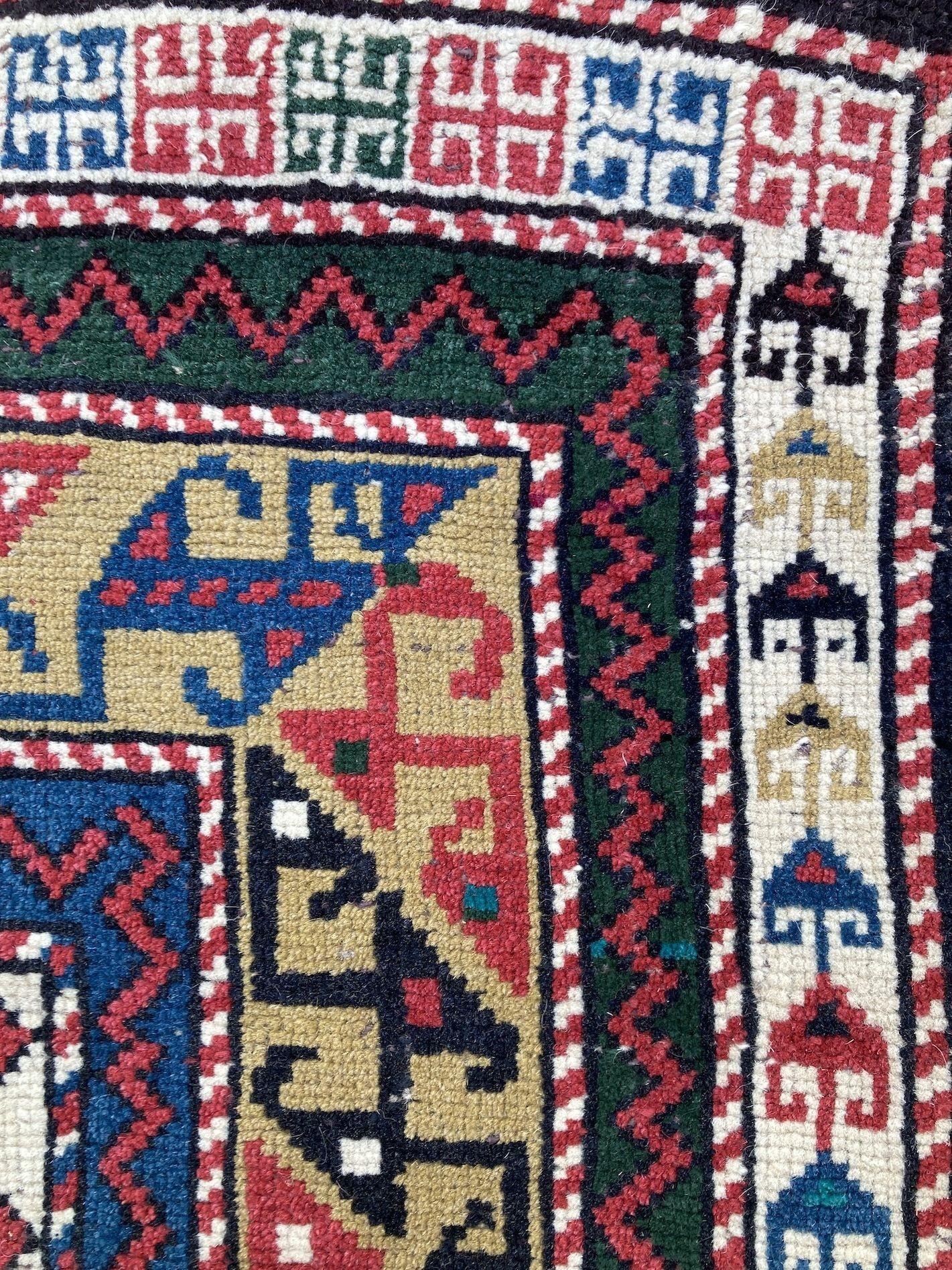 Antique Caucasian Kazak Rug 1.82m x 0.97m For Sale 7