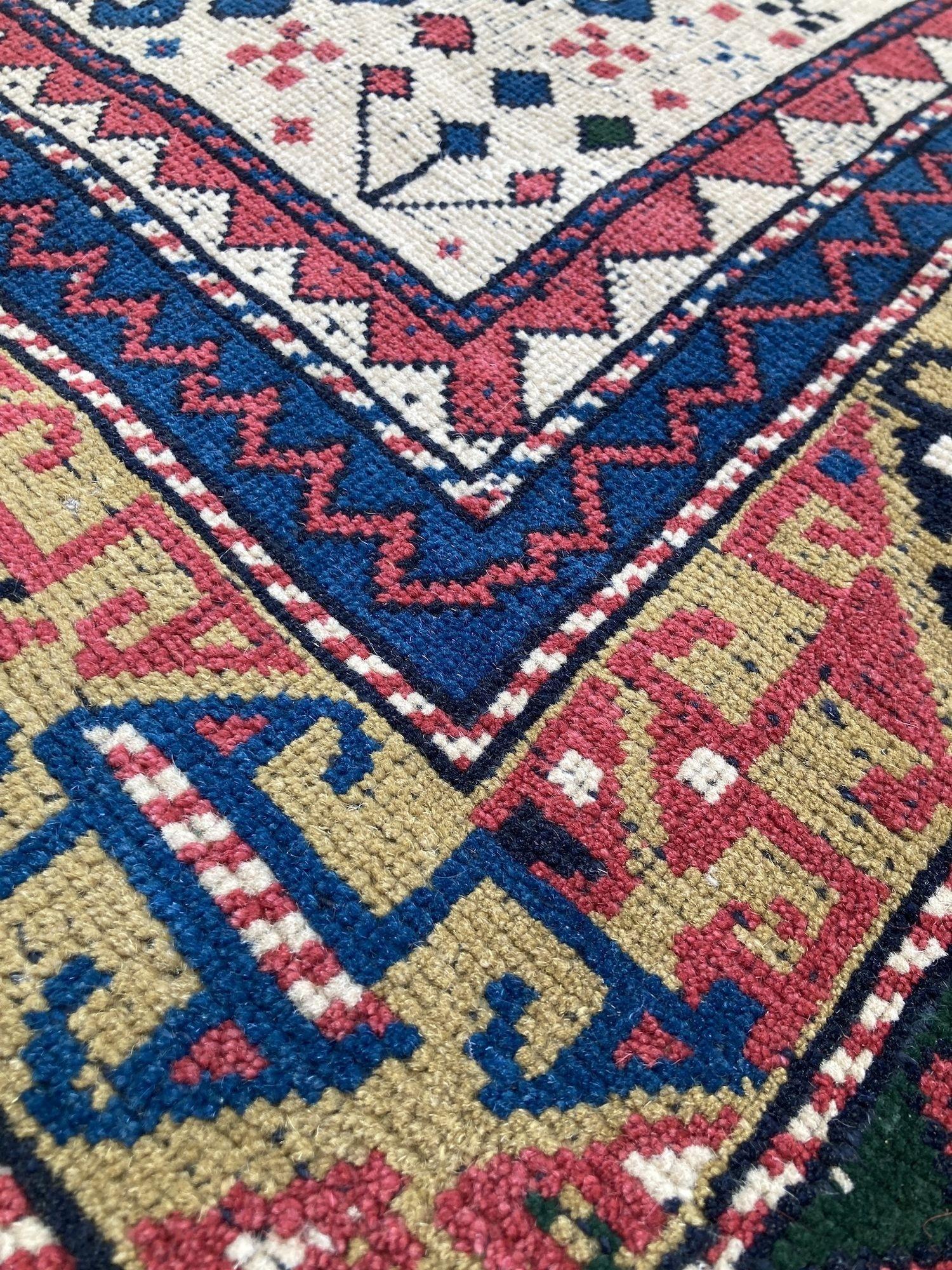 Antique Caucasian Kazak Rug 1.82m x 0.97m For Sale 2