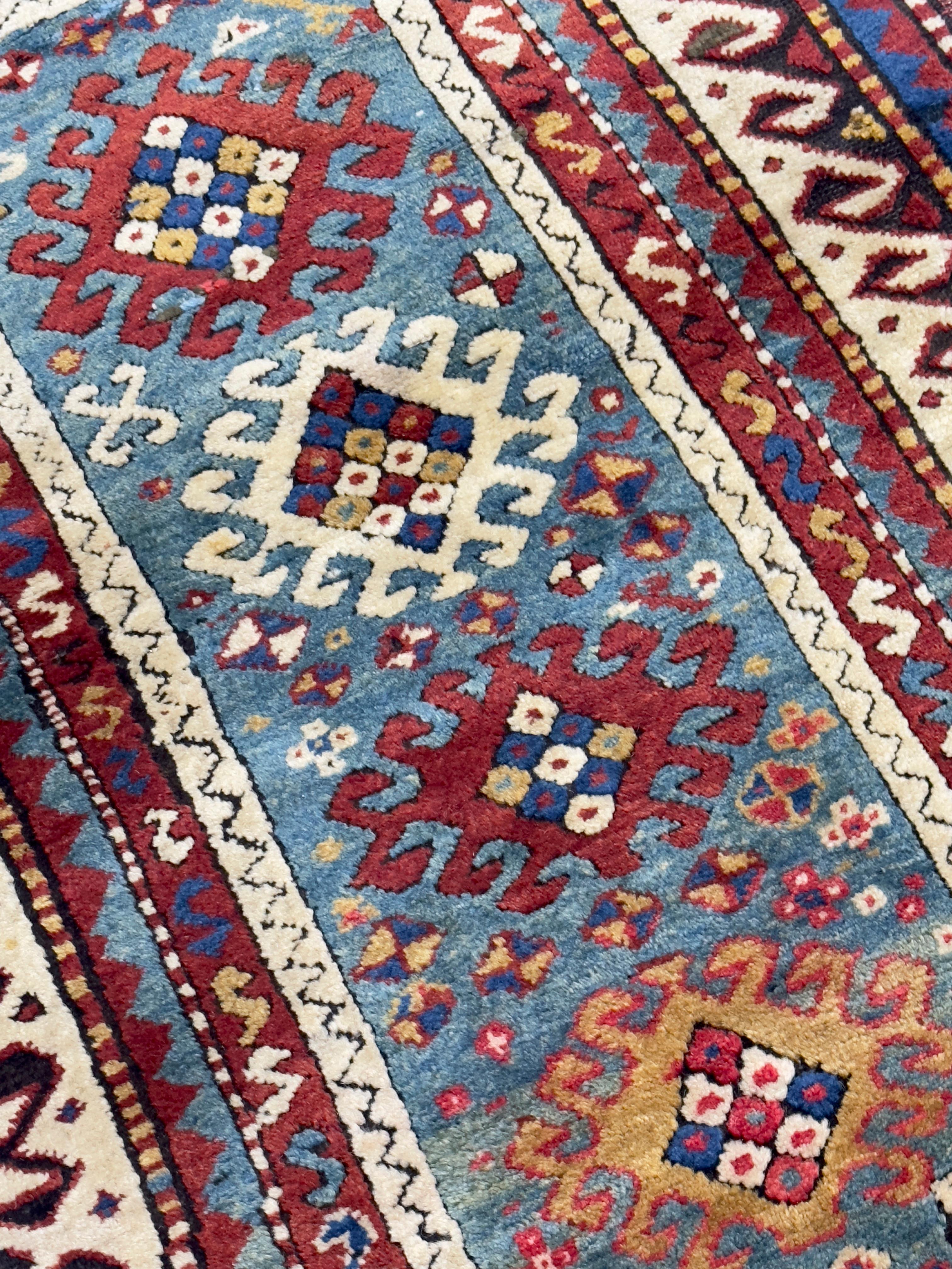 Antiker kaukasischer Kazak Teppich 2'11