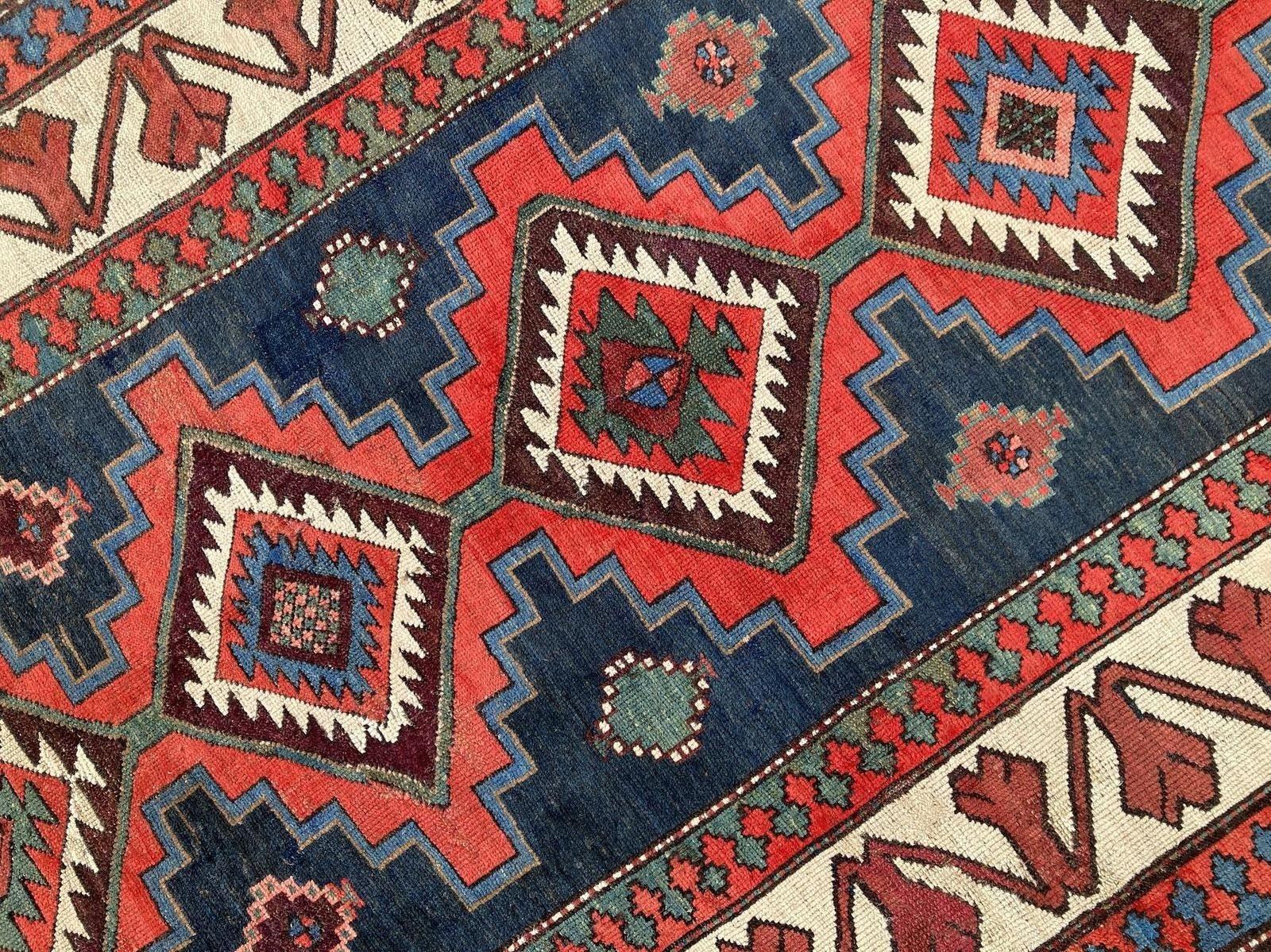 Antiker kaukasischer Kazak-Teppich 2,34 m x 1,18 m im Angebot 5