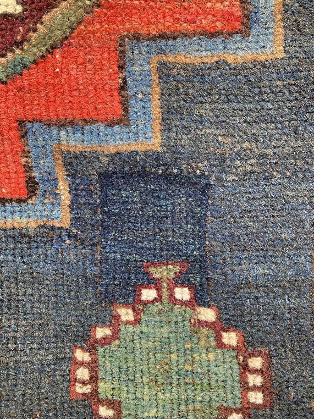 Antiker kaukasischer Kazak-Teppich 2,34 m x 1,18 m im Angebot 12