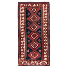 Tapis du Kazak caucasien ancien de 2,34 m x 1,18 m