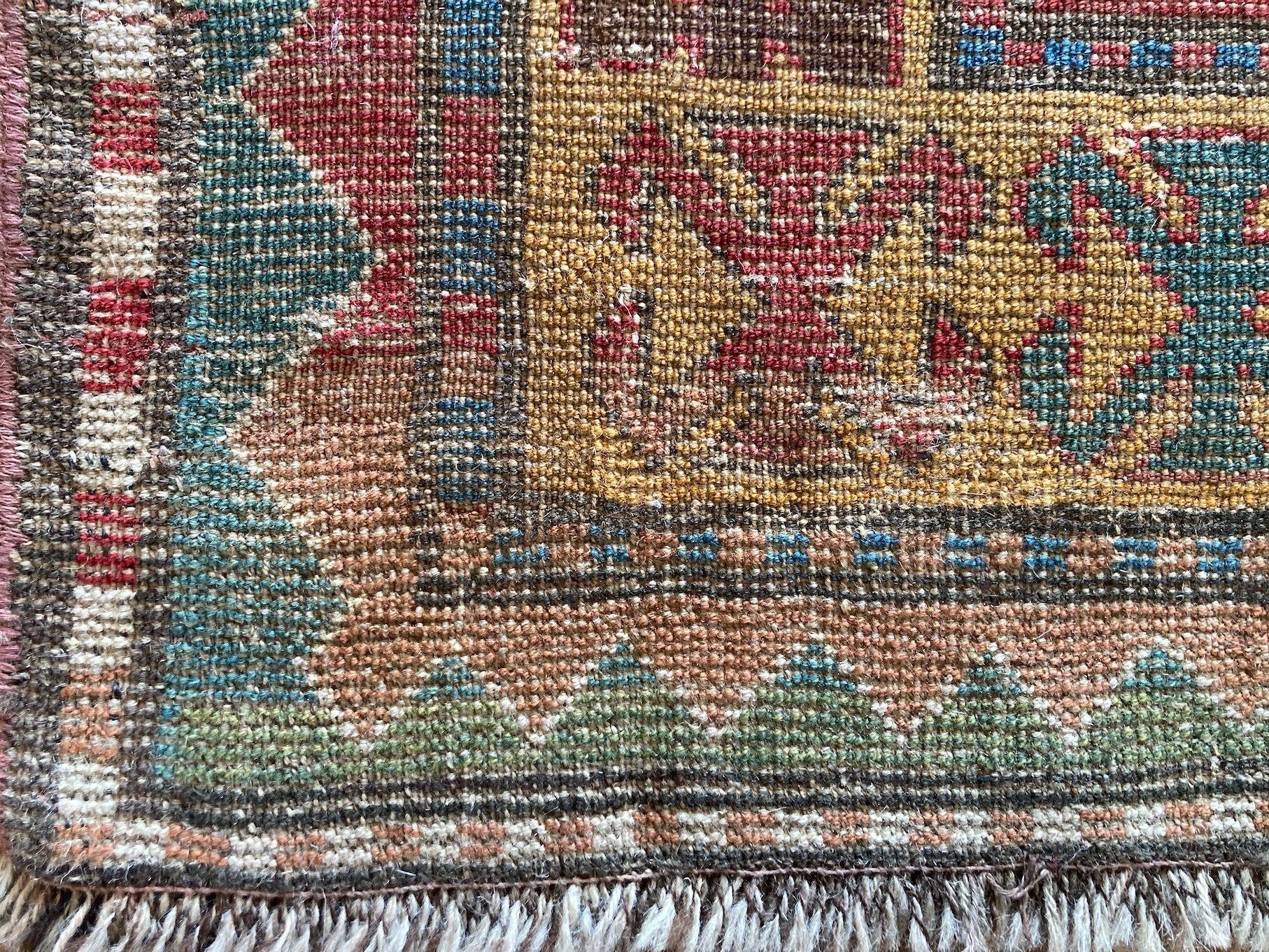 Ancien tapis caucasien Kazak 2.43m x 1.62m en vente 14