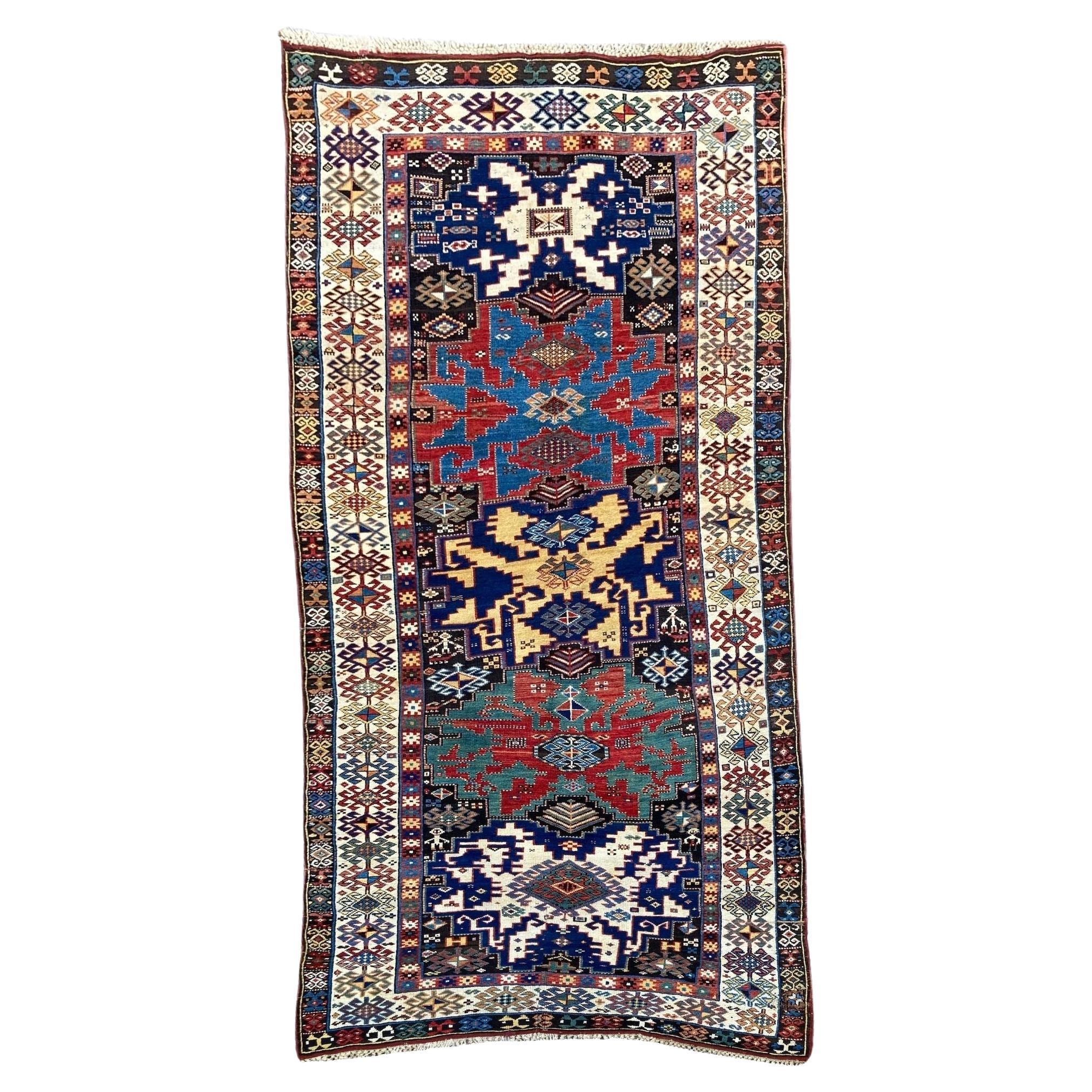 Antique Caucasian Kazak Rug For Sale