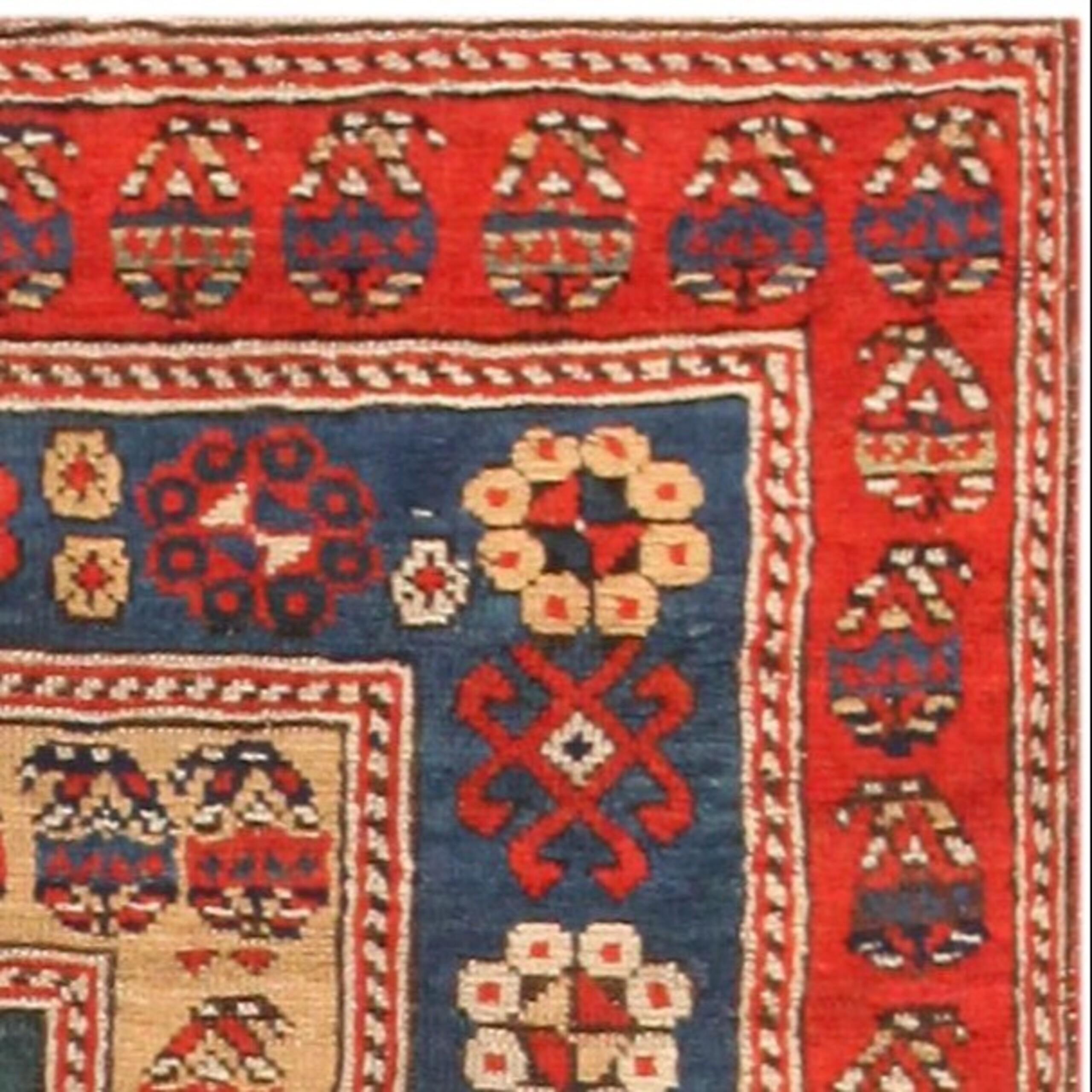 Nazmiyal Collection Antique Caucasian Kazak Rug. 3 ft 9 in x 9 ft 5 in  1