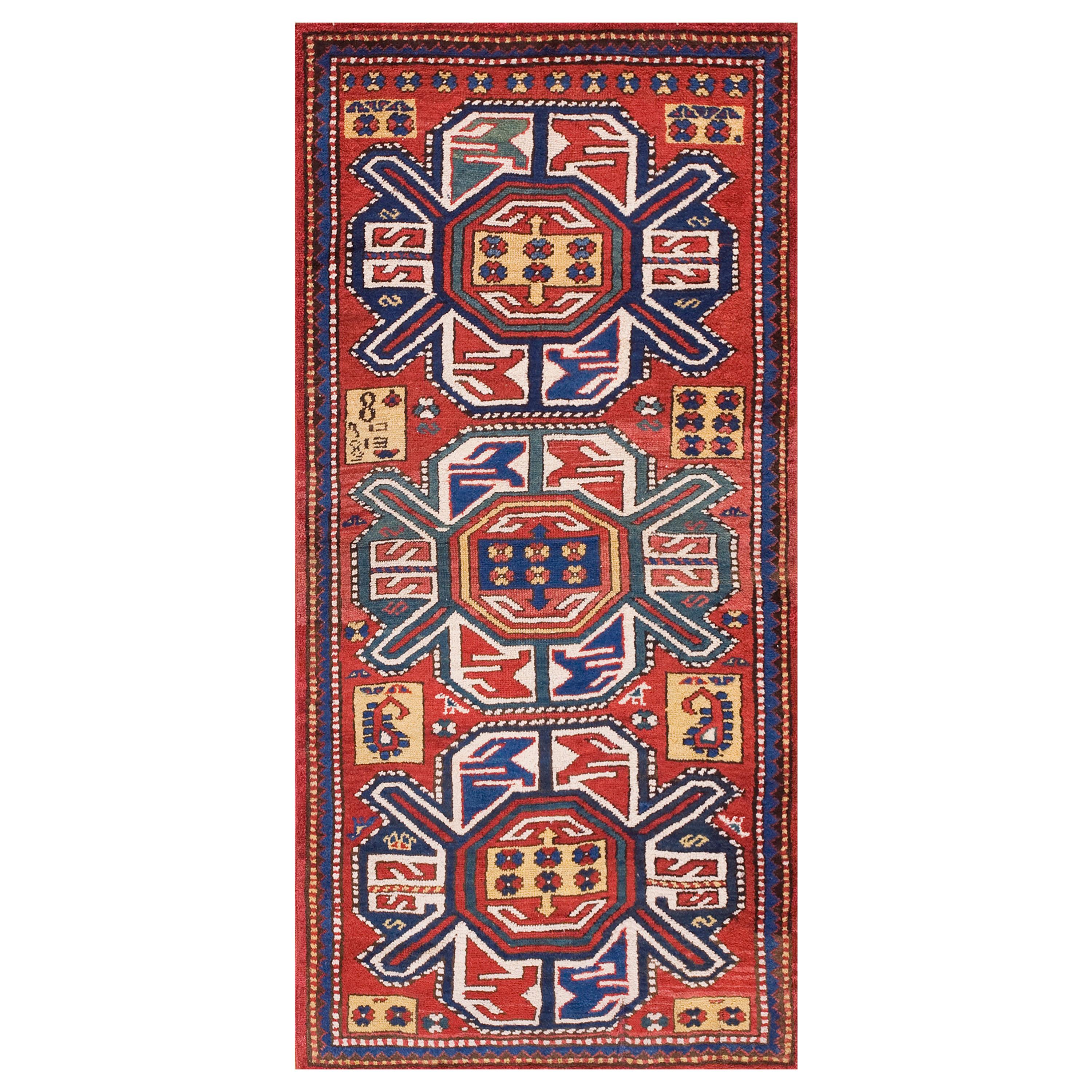 19th Century Caucasian Kazak Rug ( 3' x 6' - 91 x 183 )