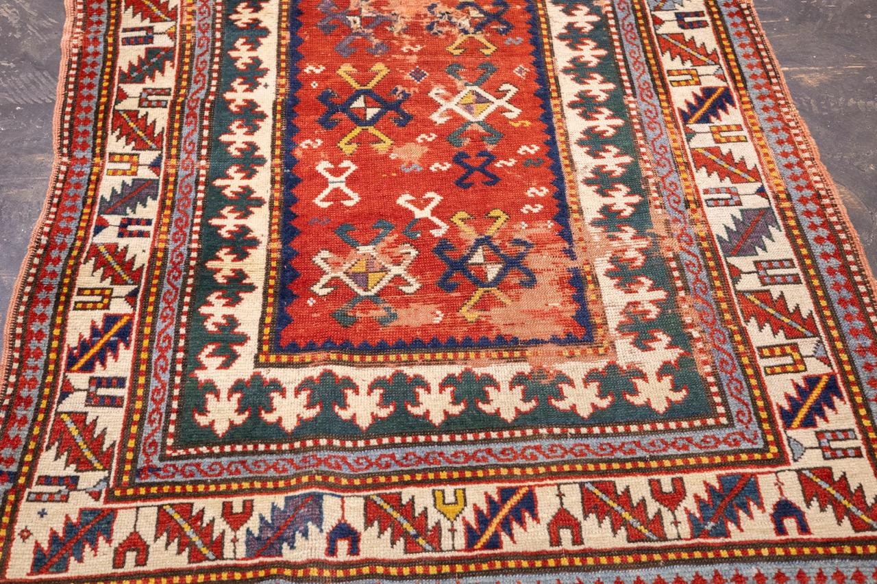 Antique Caucasian Kazak Rug 3’10