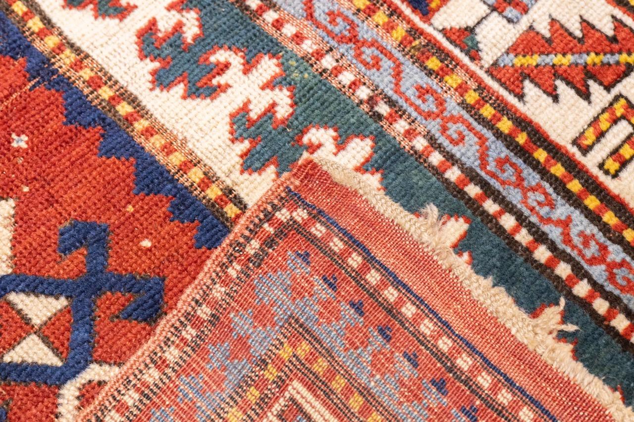 Antique Caucasian Kazak Rug 3’10