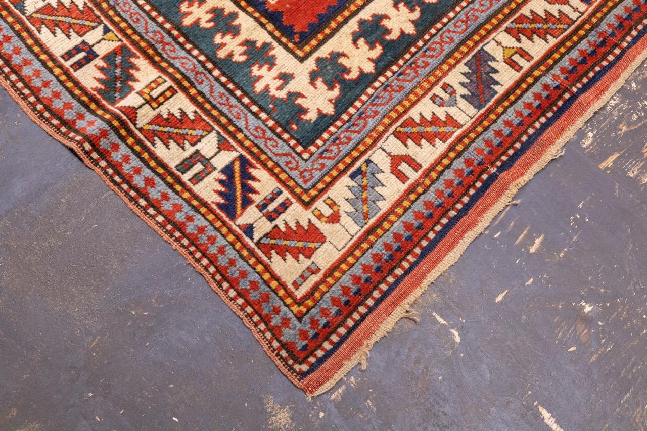 Antique Caucasian Kazak Rug 3’10