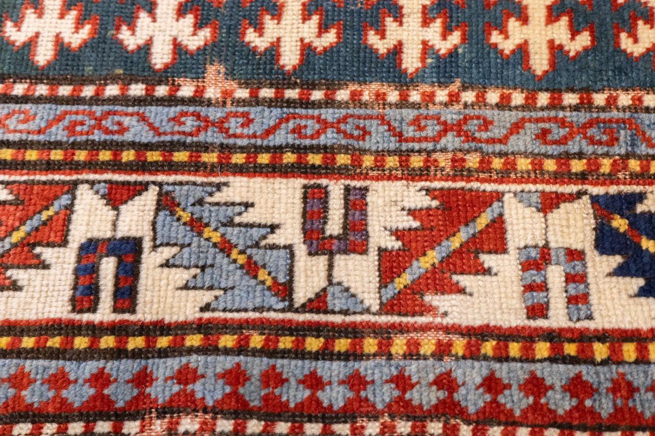 Antique Caucasian Kazak Rug 3’10