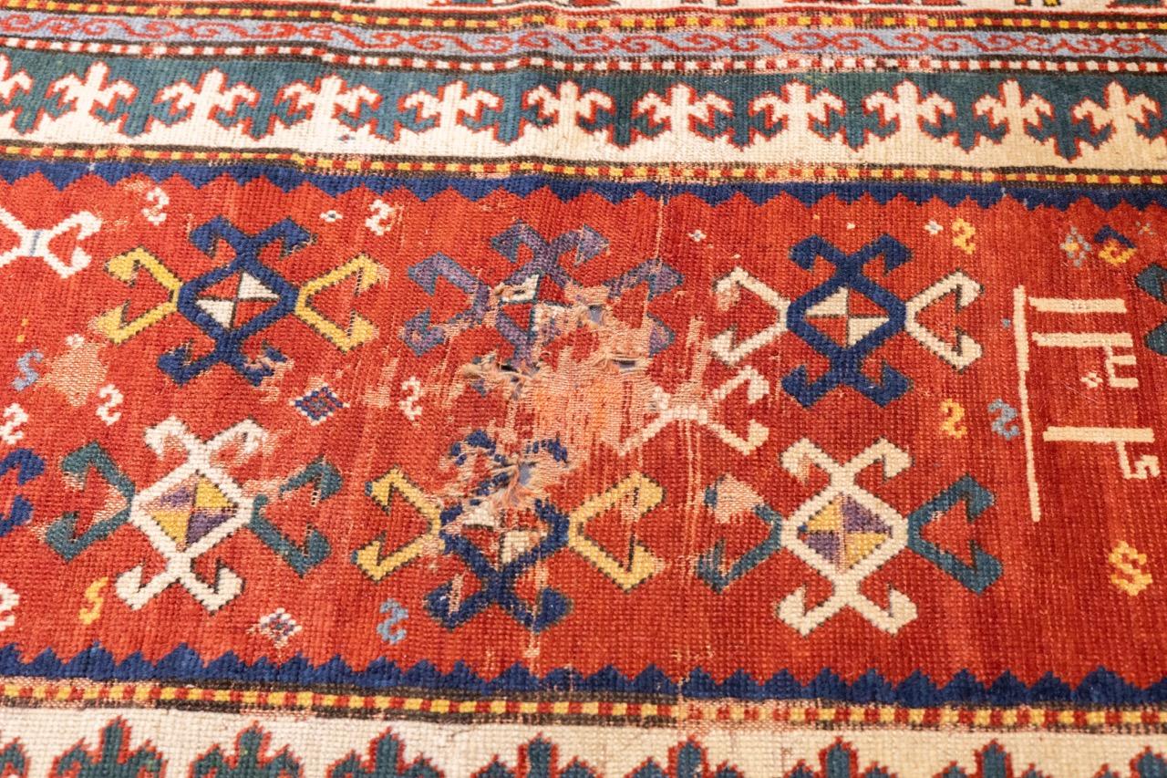 Antique Caucasian Kazak Rug 3’10