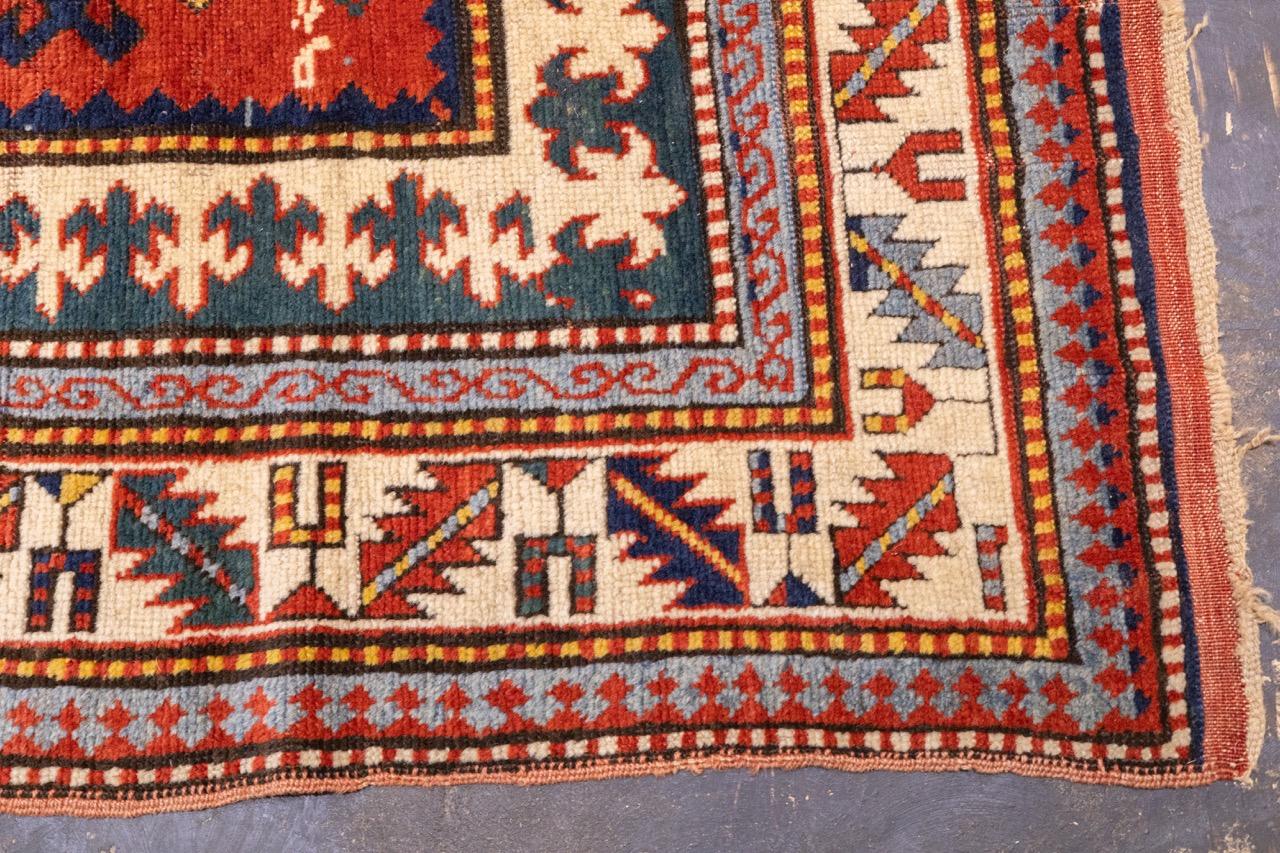 Antique Caucasian Kazak Rug 3’10
