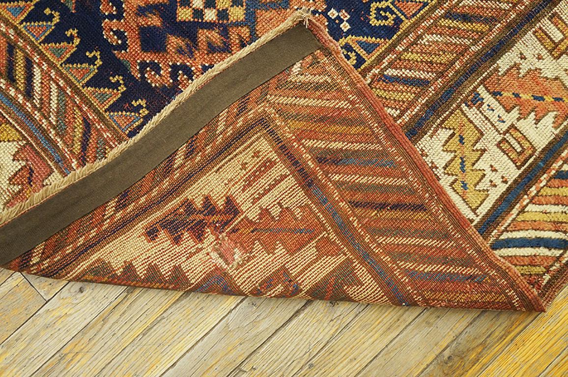 Early 20th Caucasian Kazak Carpet ( 3'10