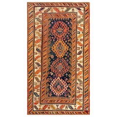 Antique Early 20th Caucasian Kazak Carpet ( 3'10" x 7' - 117 x 213 )