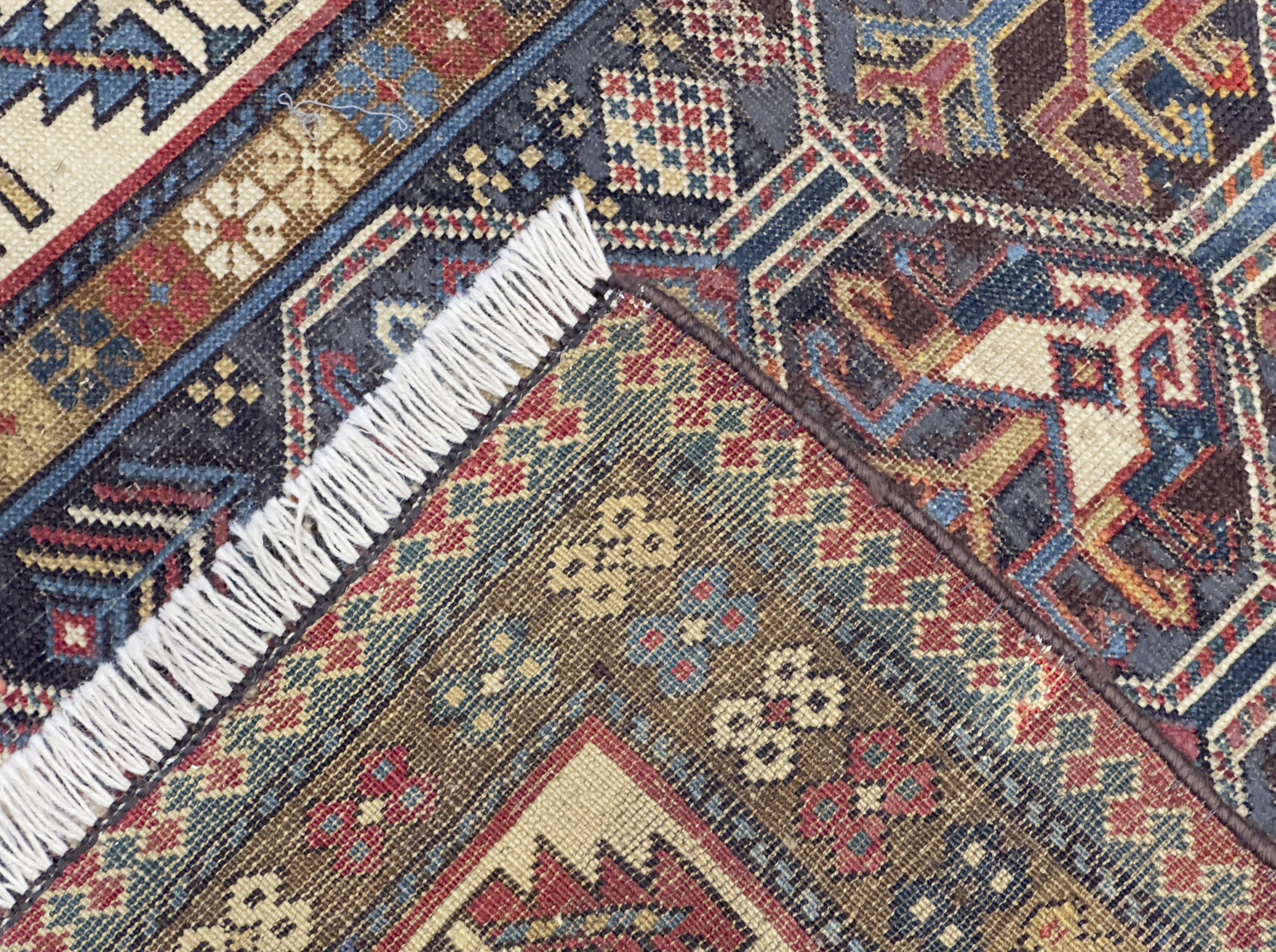 Antique Caucasian Kazak Rug 3’5