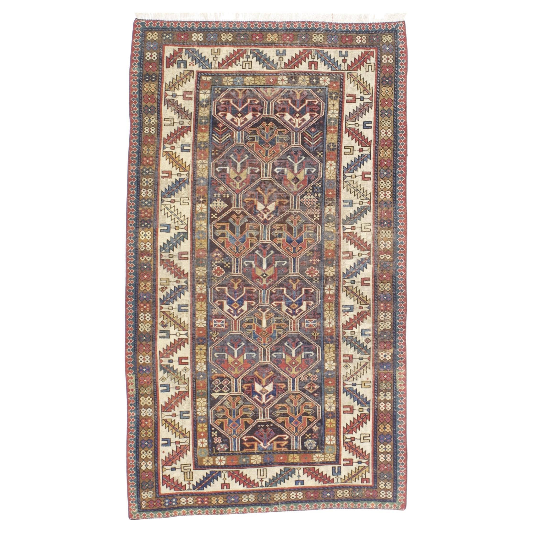 Antique Caucasian Kazak Rug 3’5" x 6’1"