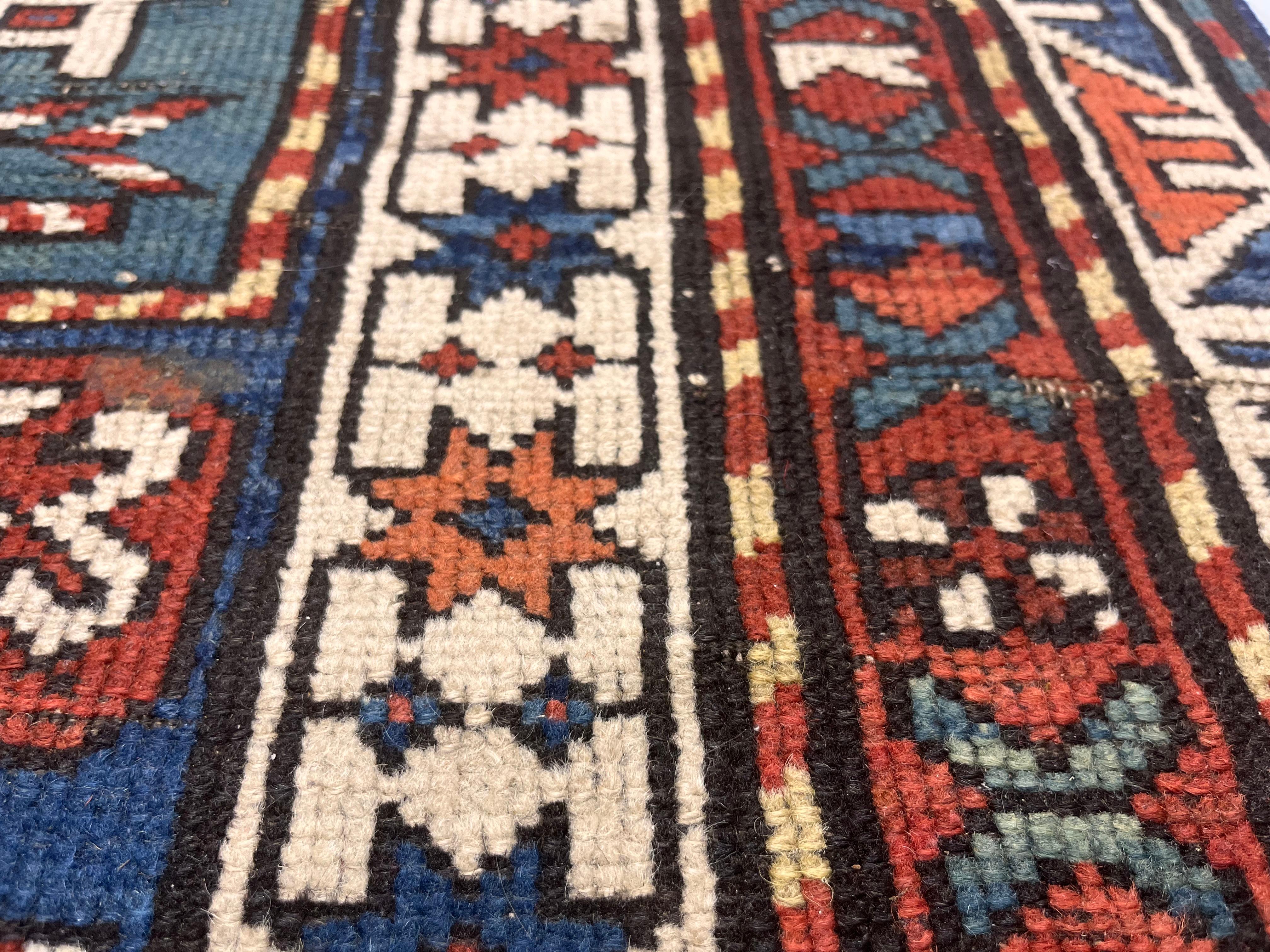 Antique Caucasian Kazak Rug 3'6