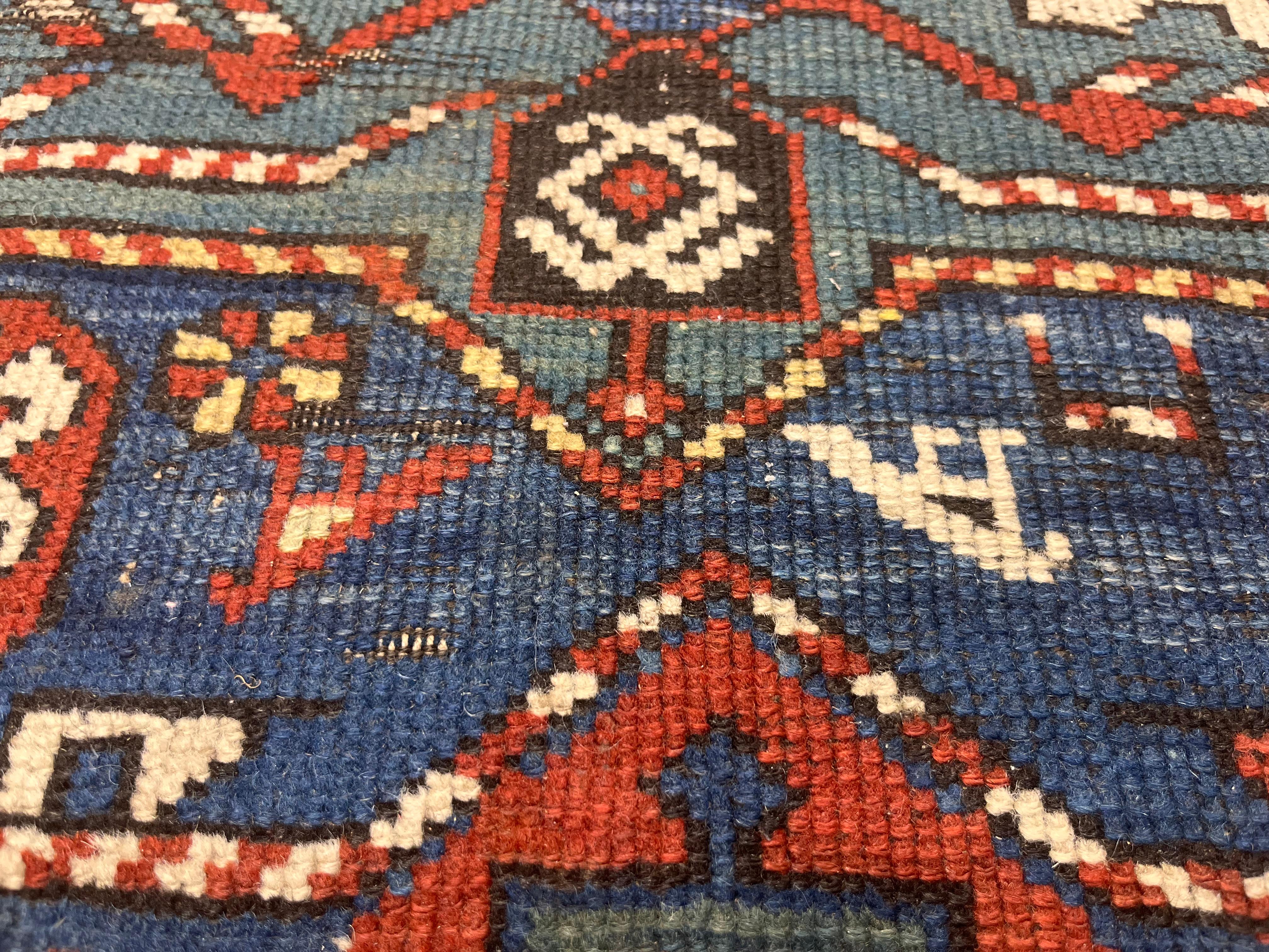 Antique Caucasian Kazak Rug 3'6