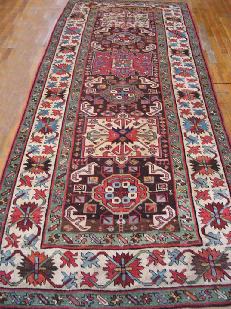 Kaukasischer Kasachischer Teppich des 19. Jahrhunderts ( 3'6