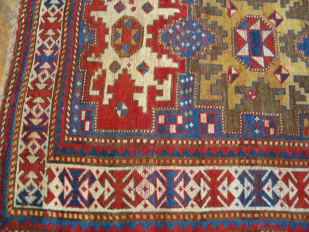 Antiker kaukasischer - kasachischer Teppich. Maße: 3'6 