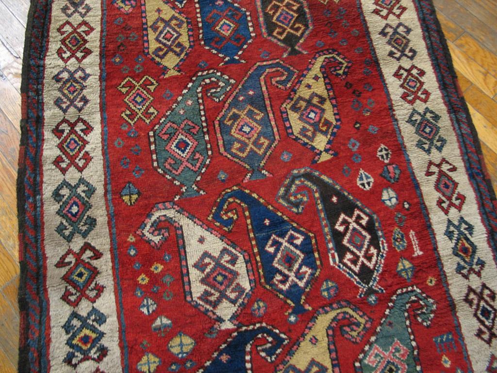 Late 19th Century 19th Century Caucasian Kazak Rug ( 3'6