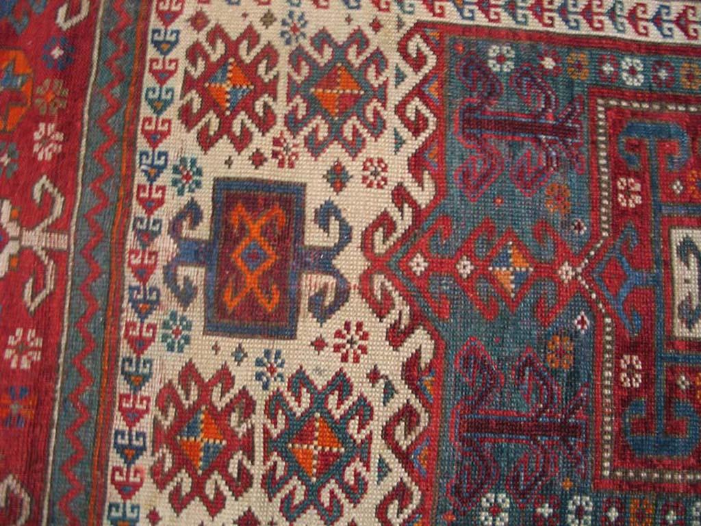 Wool Late 19th Century Caucasian Kazak Fachralo Prayer Rug ( 3'9